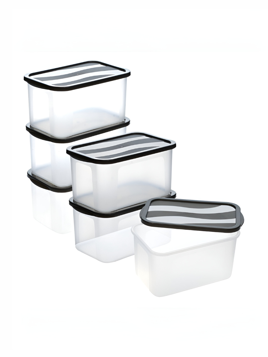 RUBOXA Black 6 Pieces Storage Containers