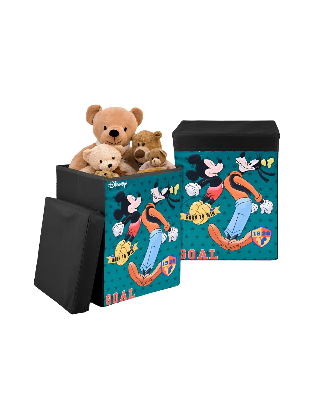 Aura Green & Black 2 Pcs Disney Goofy Multi-Utility Organisers With Lid