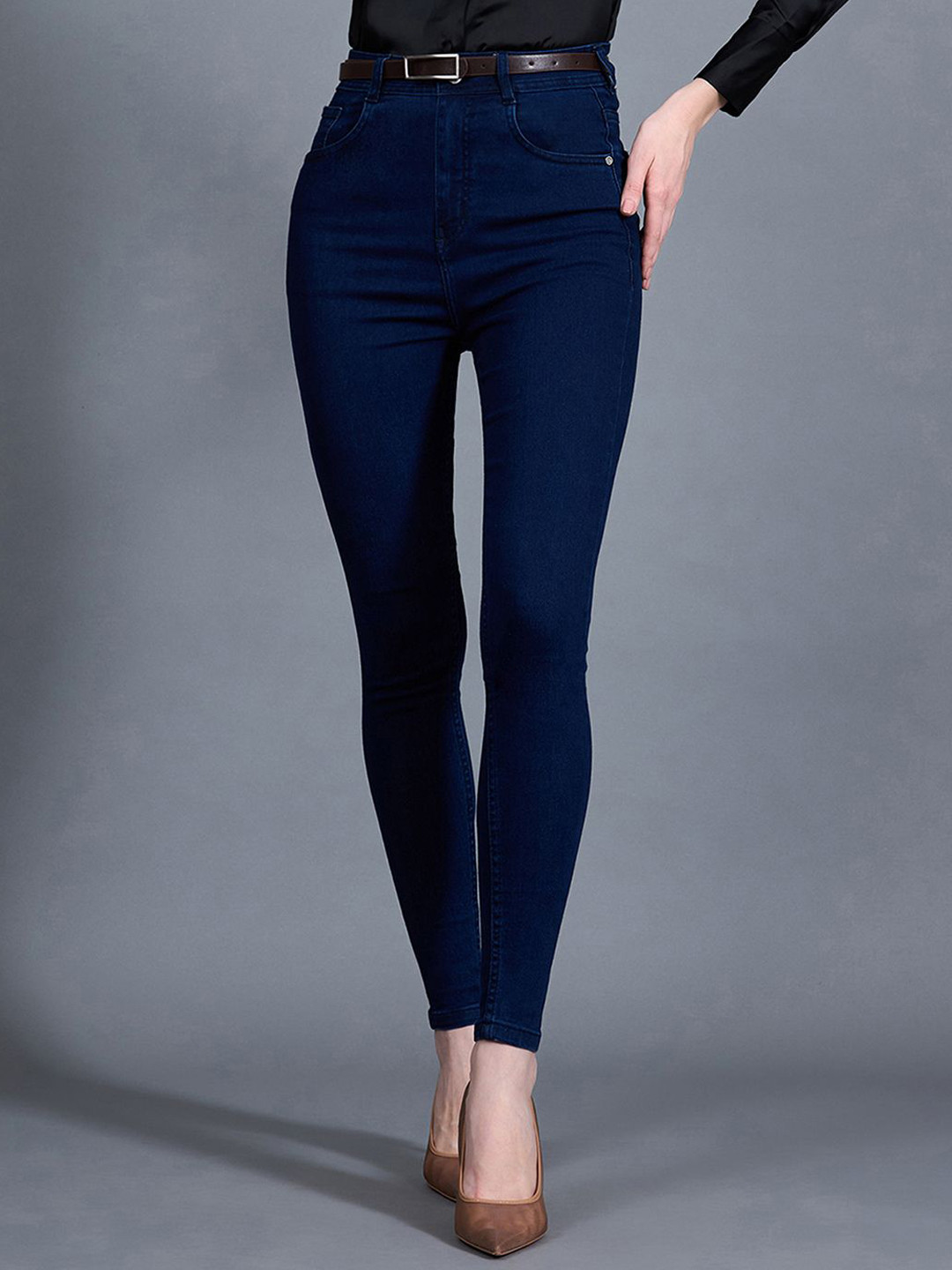 Miss Chase Women Skinny Fit High-Rise Stretchable Jeans
