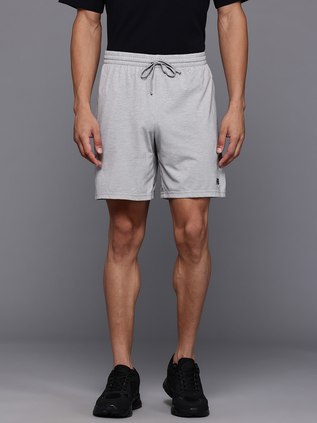 New Balance Men Mid-Rise Rapid-Dry Essentials Heathertech Shorts