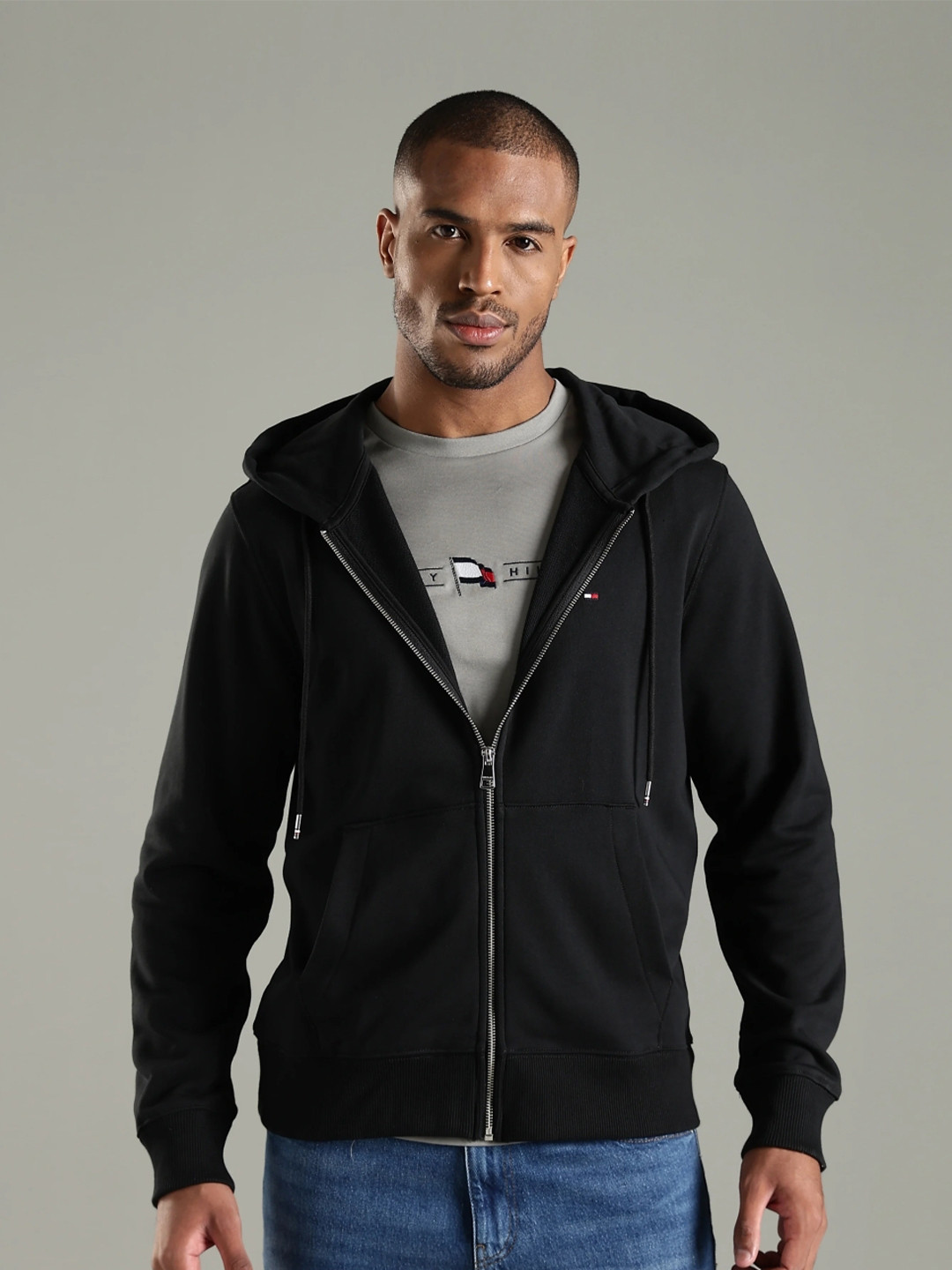 Tommy Hilfiger u.s Men Hooded Kangaroo Pocket Cotton Sweatshirt