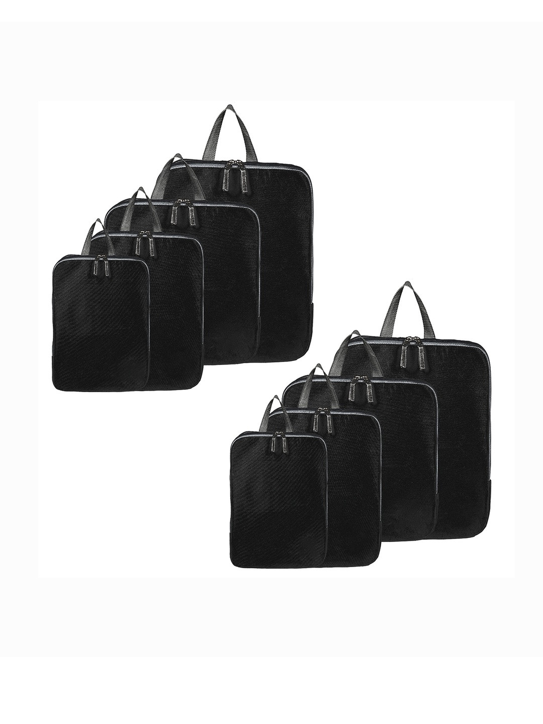 Myntra Elegant Homes Black Set of 8 Waterproof Travel Kit with Handles