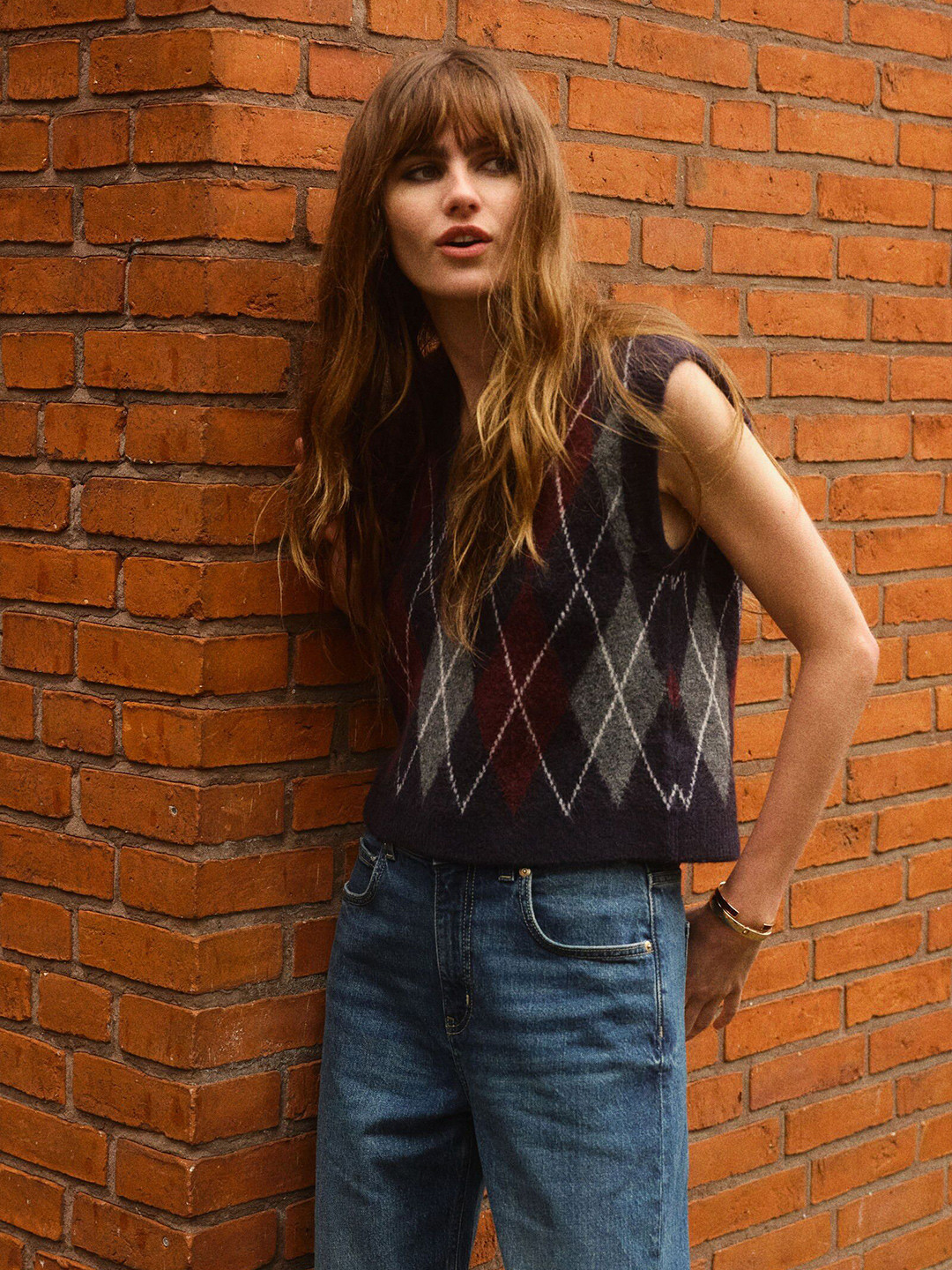 H&M Jacquard-Knit Sweater Vest