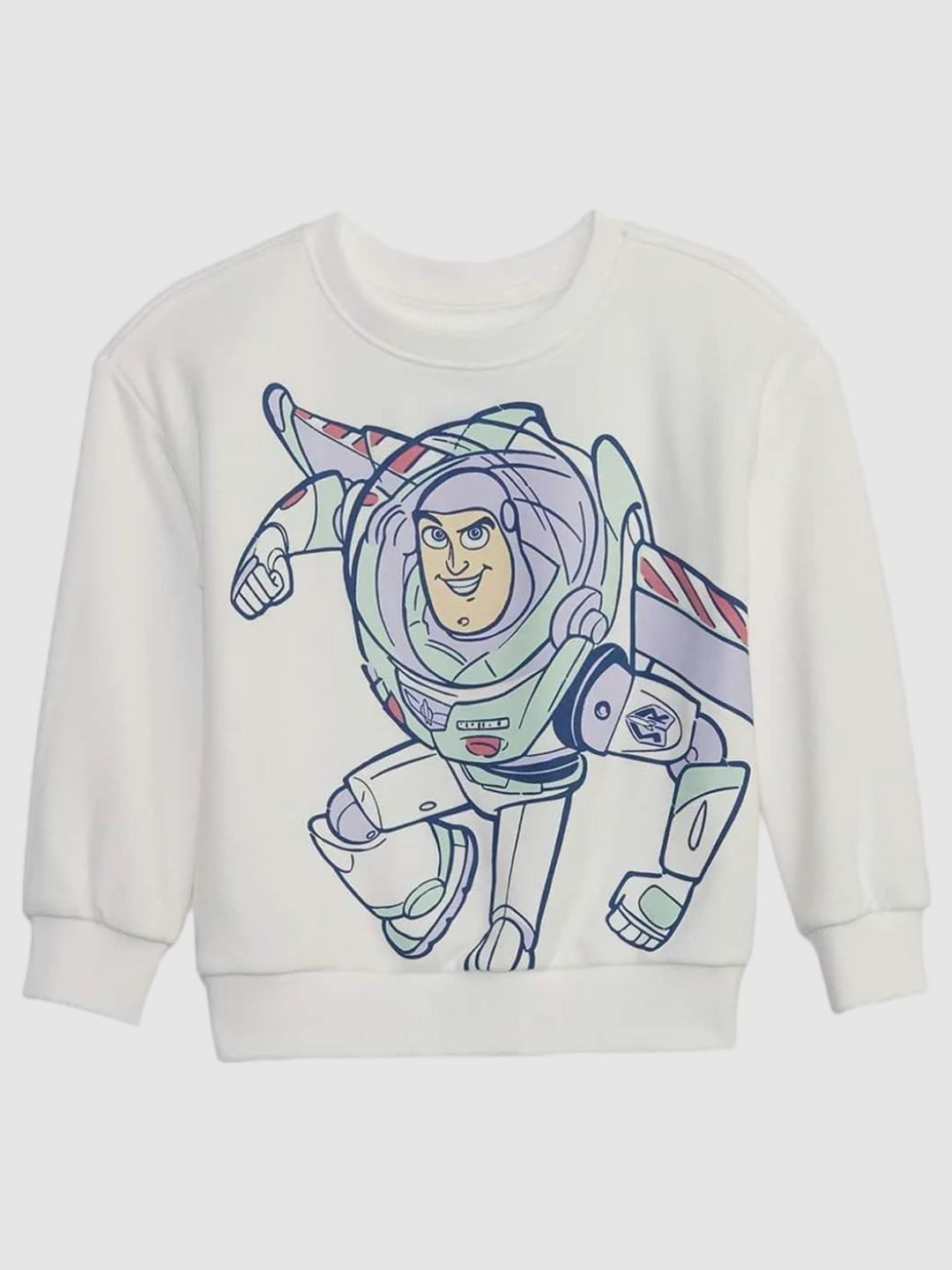 GAP Boys Disney Buzz Lightyear Printed Relaxed-Fit Crew Neck Sweatshirt