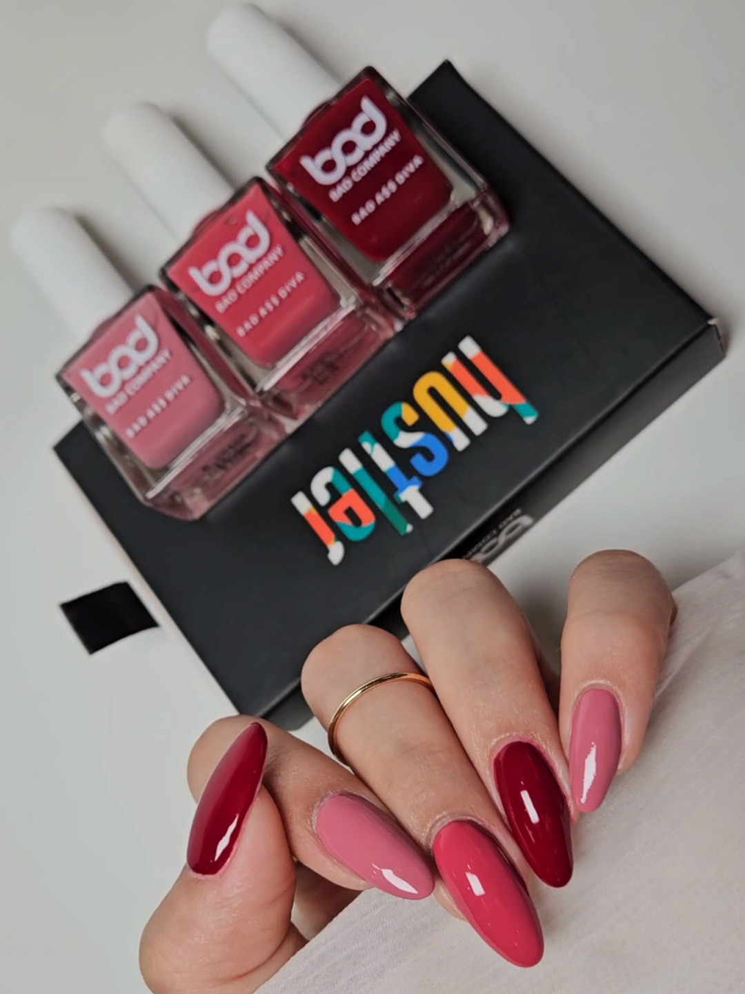 BAD COMPANY Set Of 3 No Toxin Nail Lacquer Nail Polish - 10 ml Each -  Shade - 52,59,71