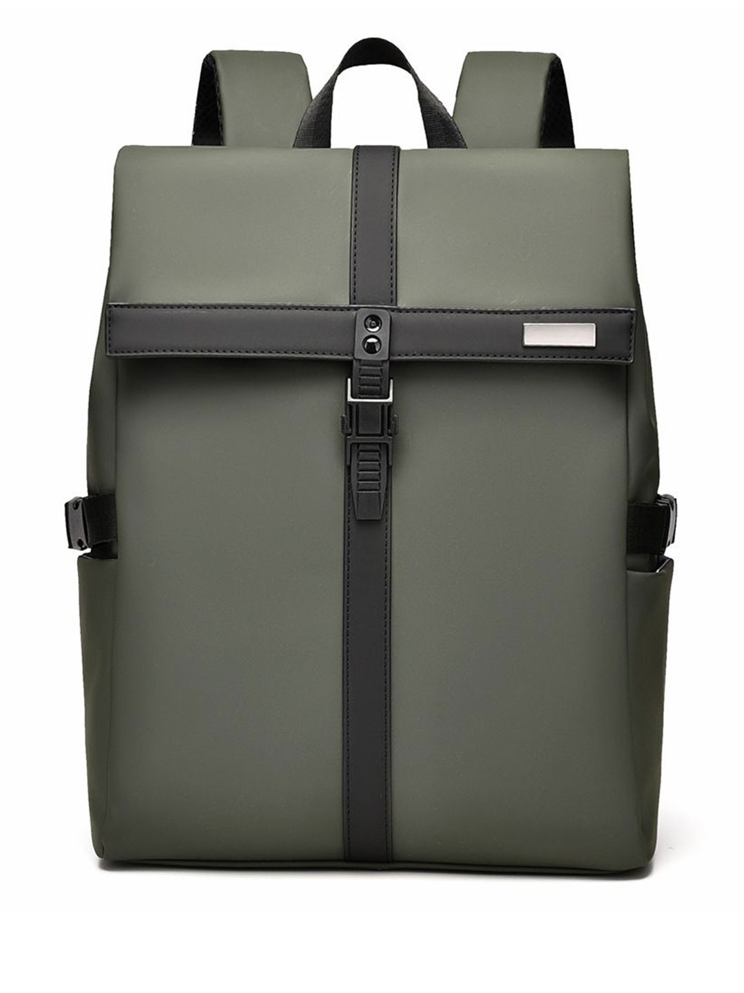StyleCast x Revolte Unisex Water-Resistant Olive Laptop Back Pack- 14 Litre