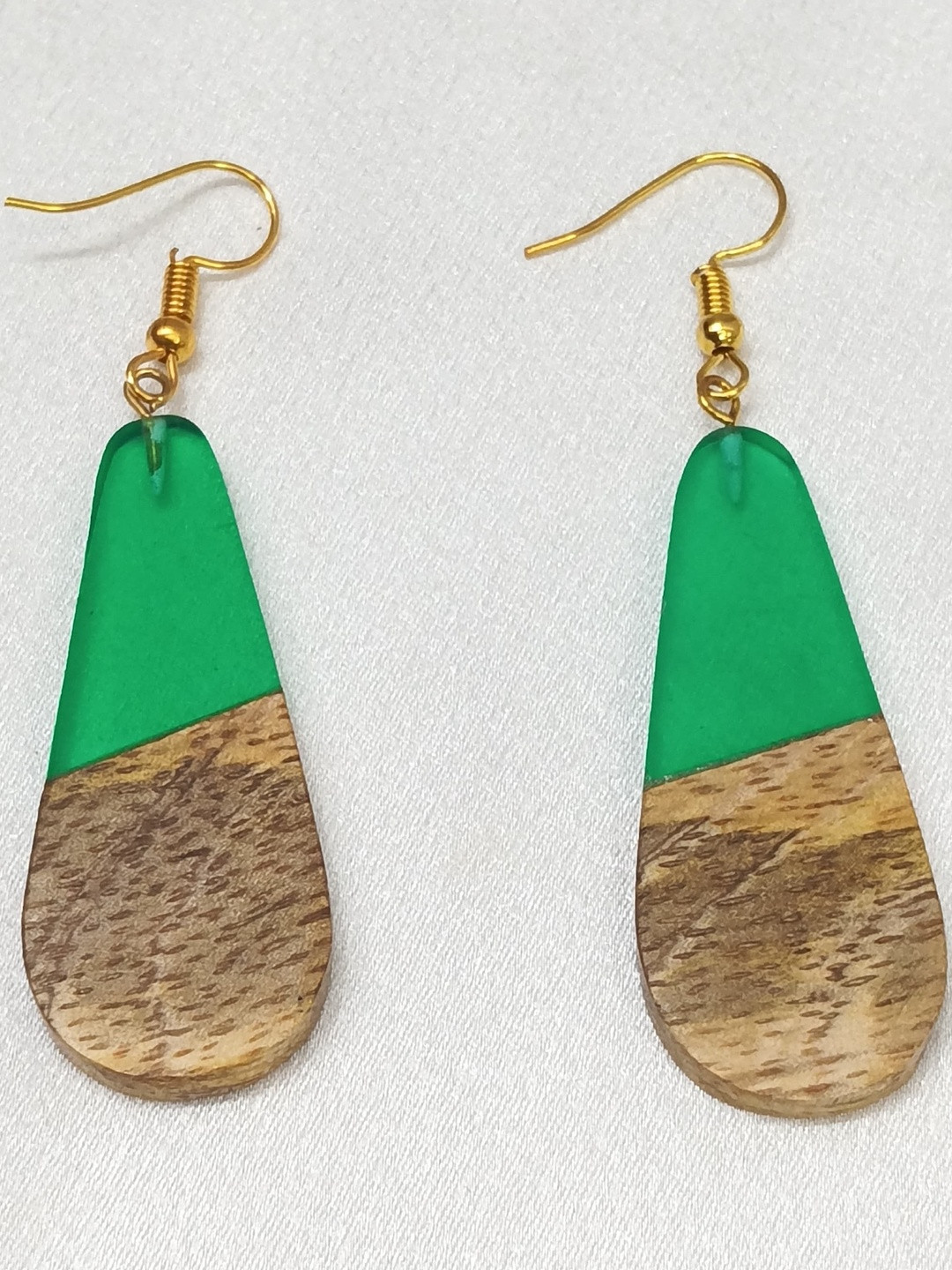 NIPSTec Green Wood Earrings