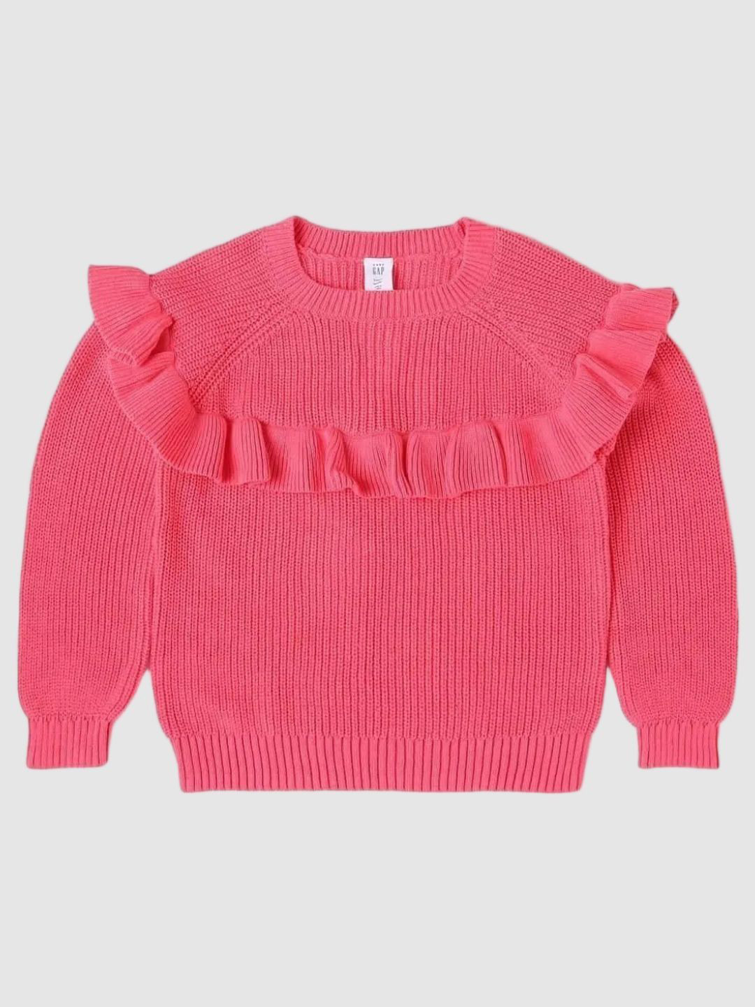 GAP Girls Ruffle Textured Pullover Sweater