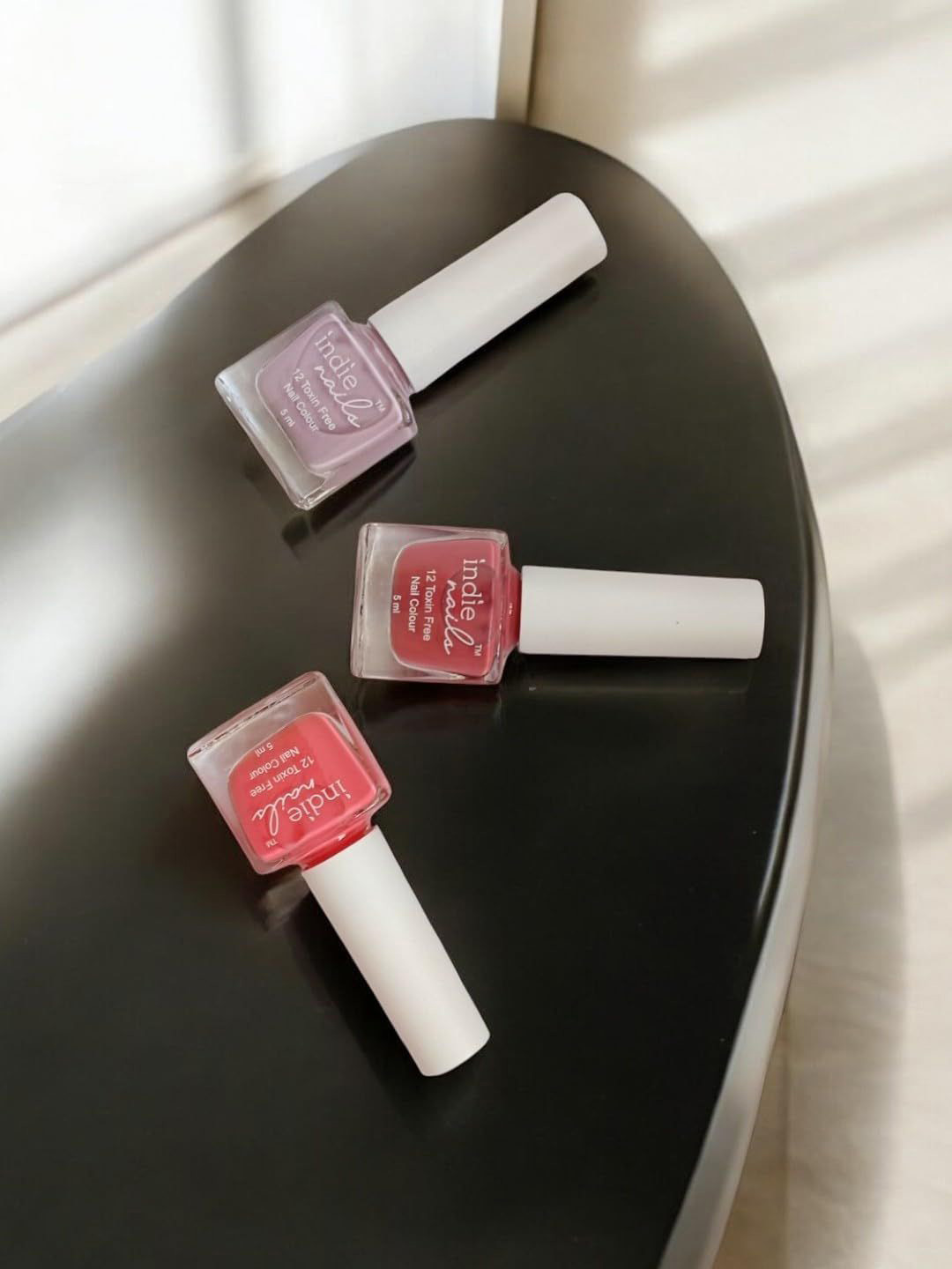 Indie Nails Women Pack of 3 Long Lasting High Shine Nail Paint