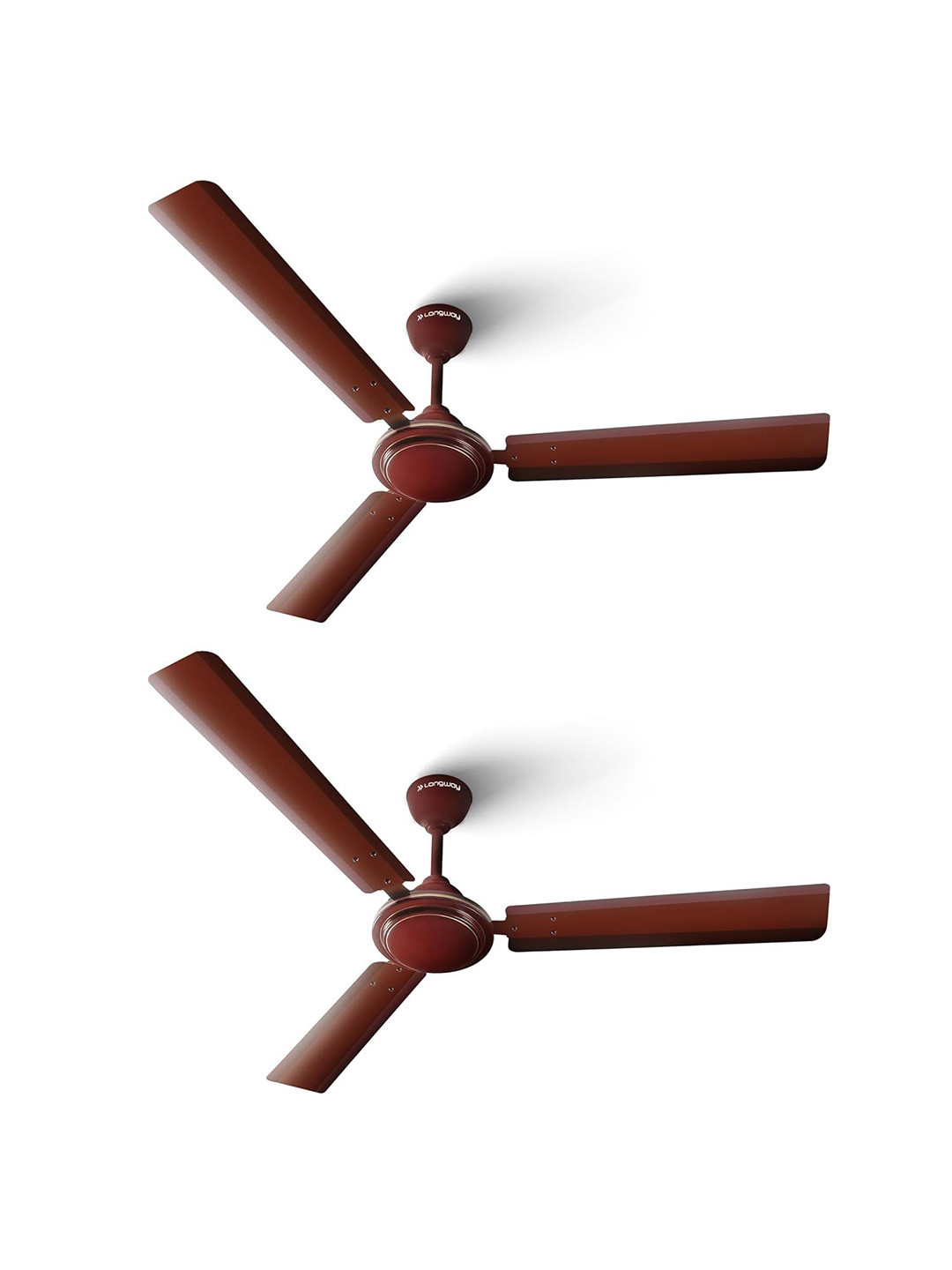 Longway Nexa P2 1200 mm Brown Set Of 2 Ultra High Speed 3 Blade Ceiling Fans