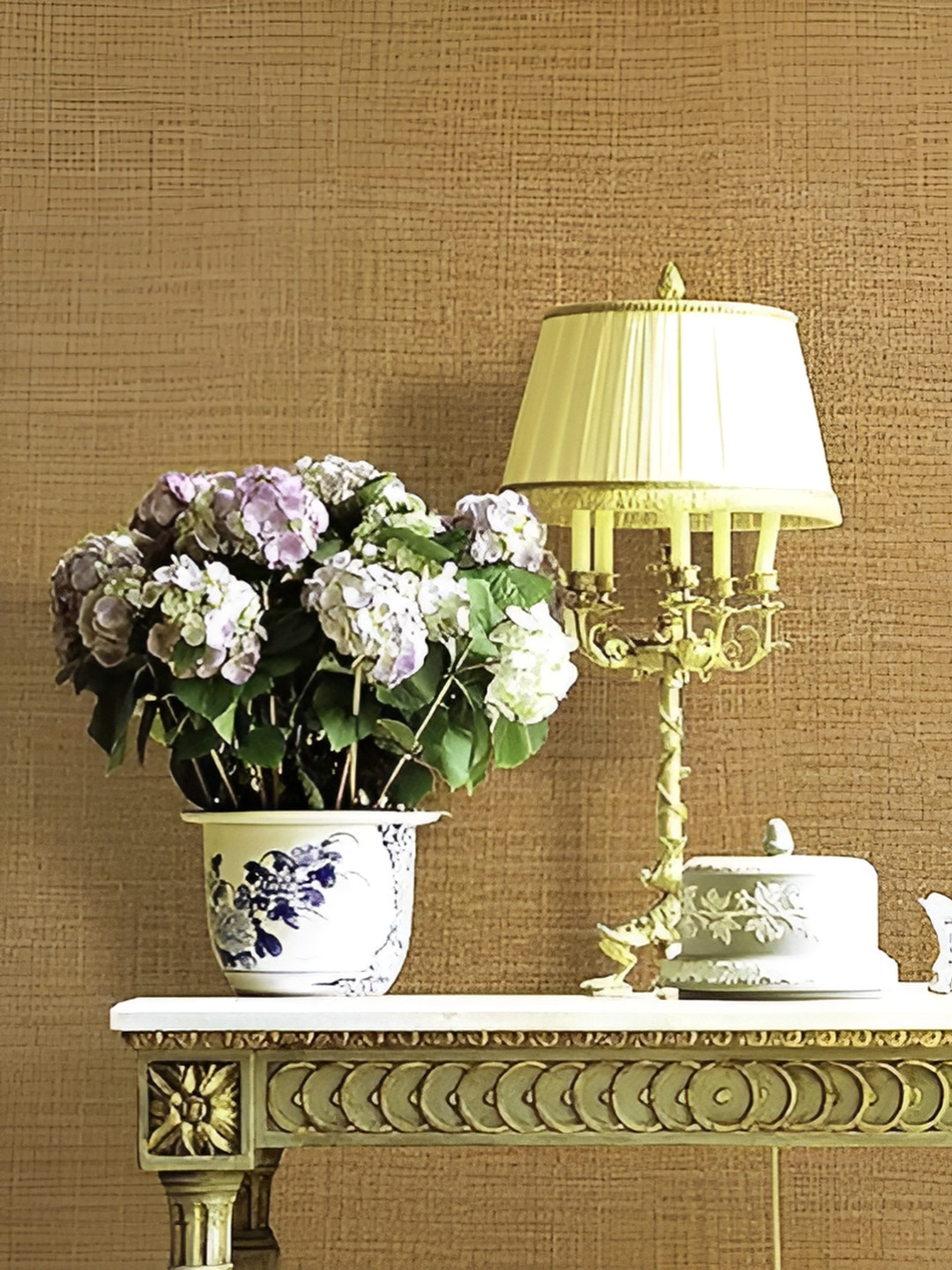 WOLPIN Cream-Colored Printed Waterproof Wallpaper