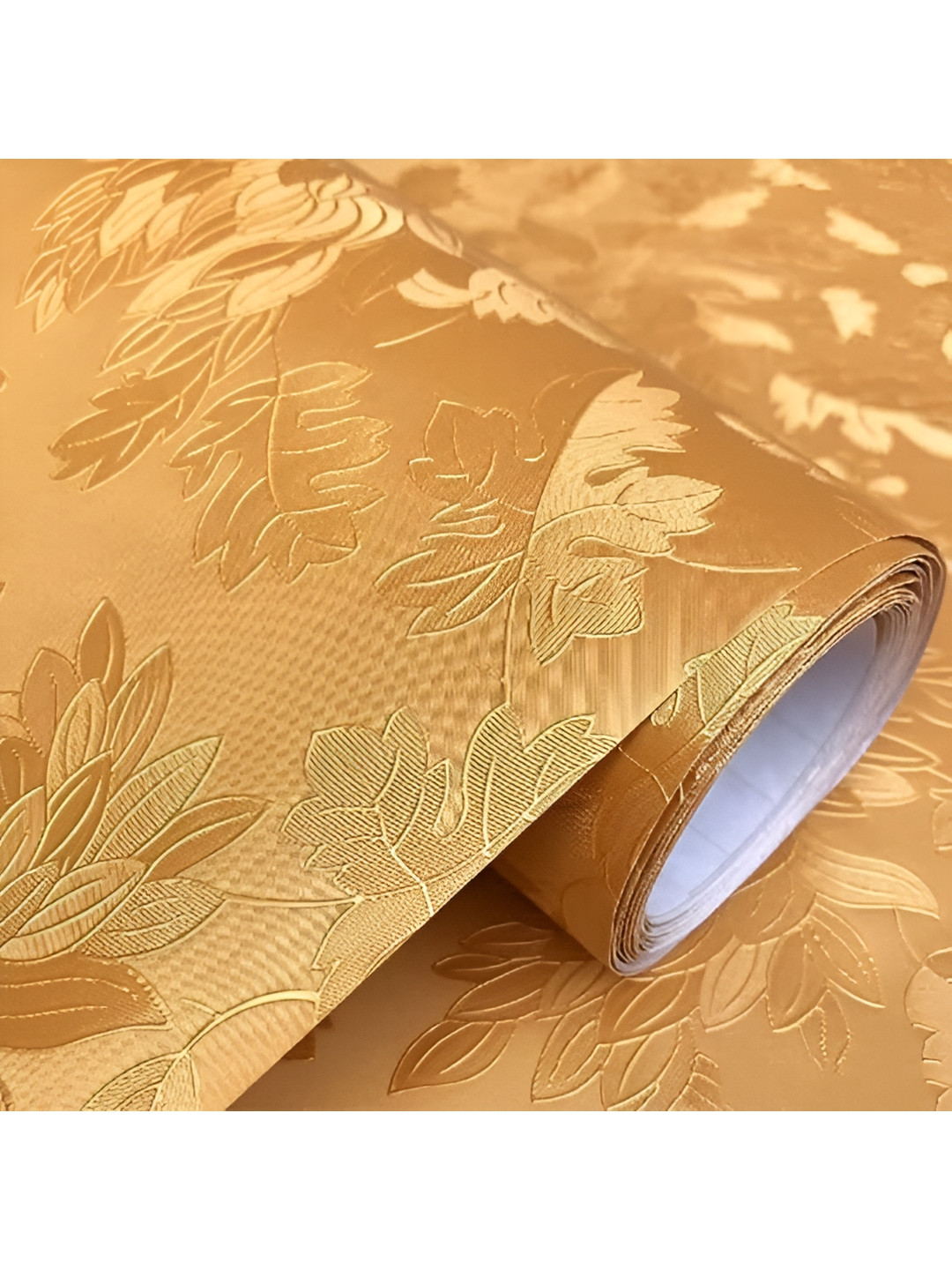WOLPIN Brown Leaves Printed Self Adhesive Wall Sticker