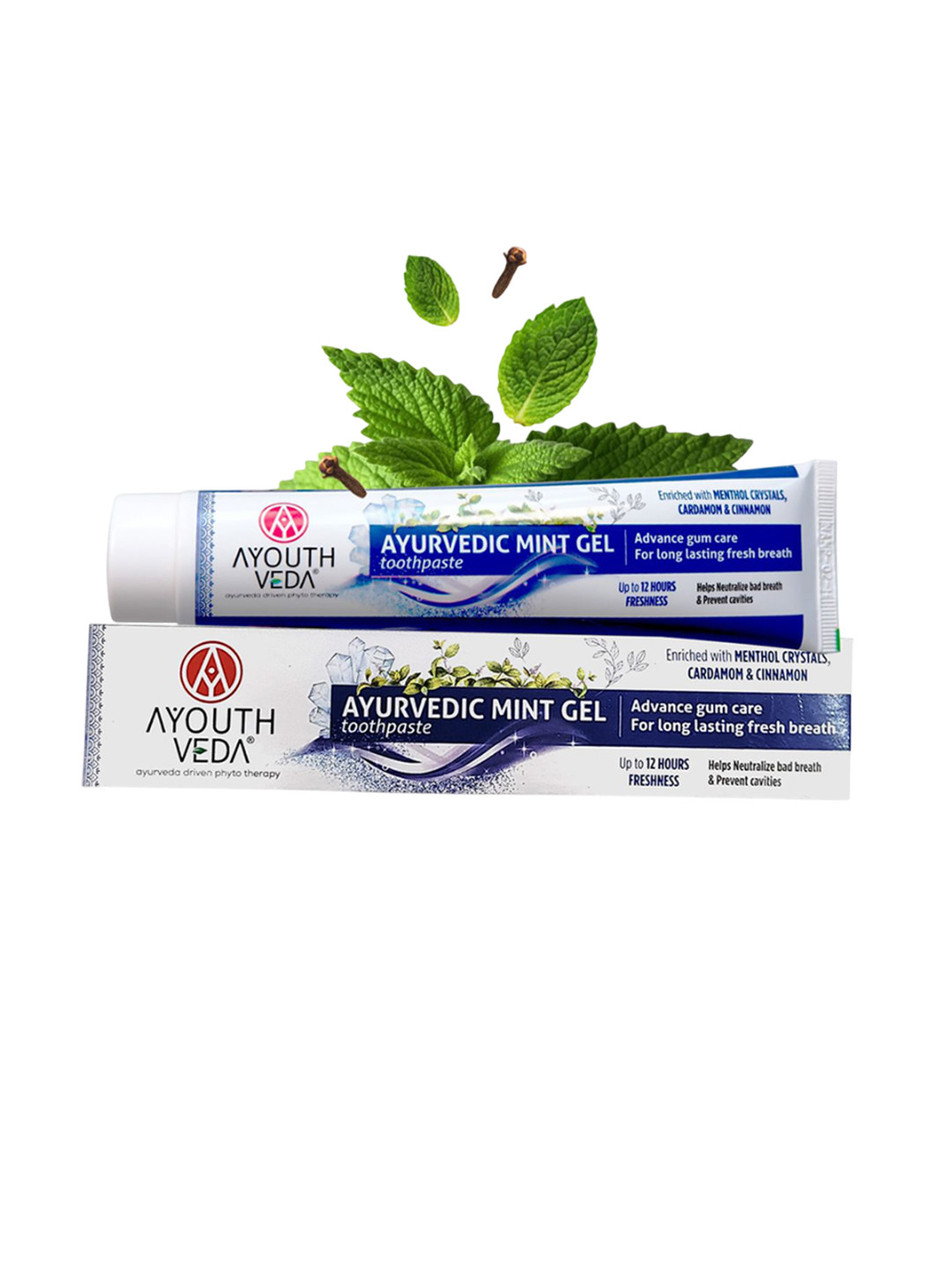 AYOUTHVEDA Set Of 2 Ayurvedic Mint Gel Toothpaste - 100 g Each