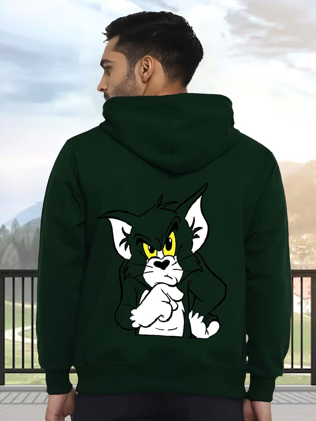 Unicus Apparel Men Comic Graphic Hooded Sweatshirt