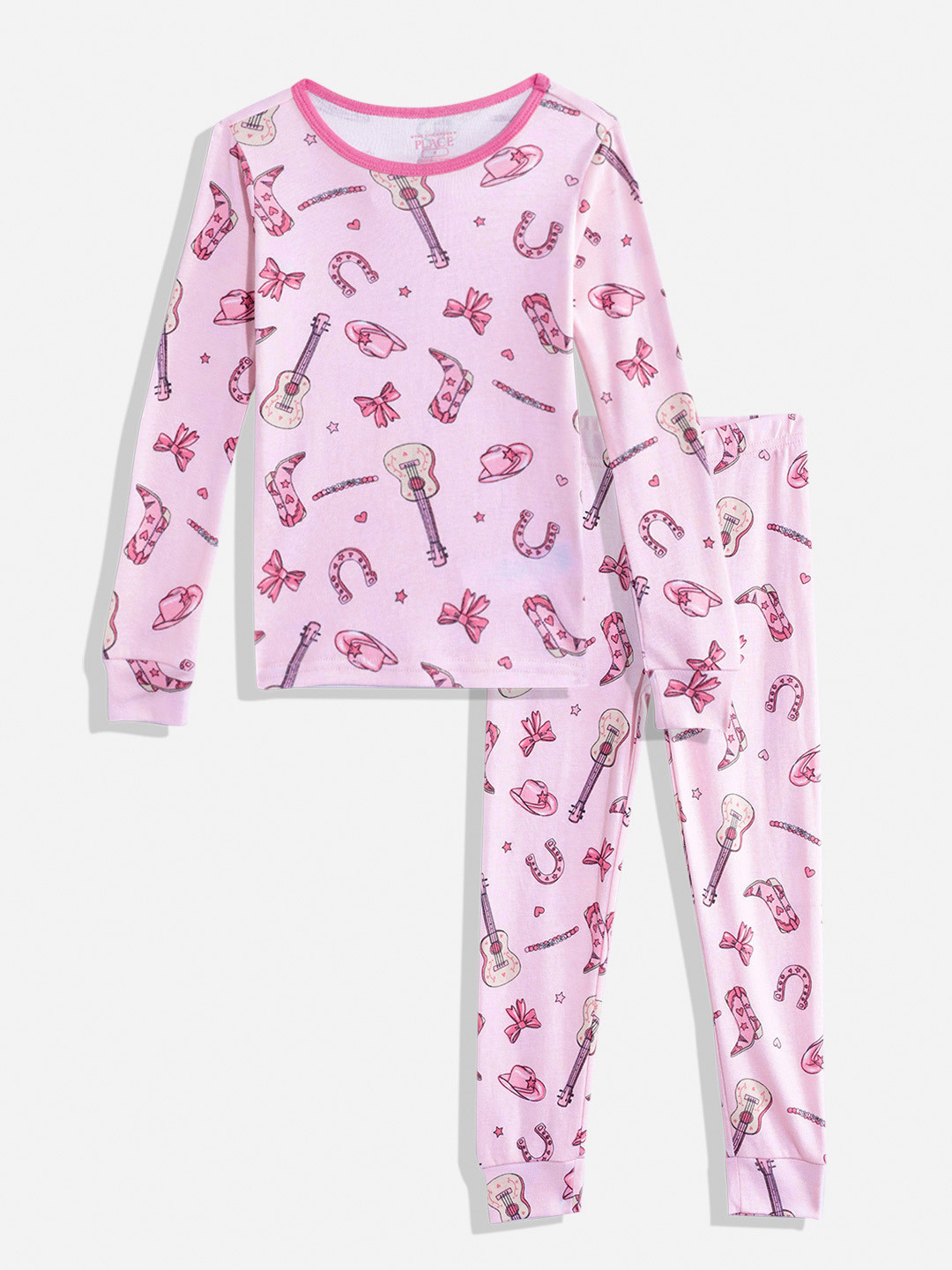 THE CHILDREN'S PLACE Girls Printed Pure Cotton Night Suits - 3055280