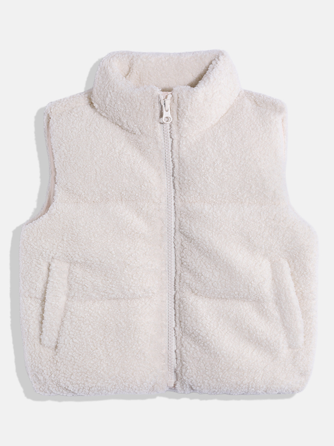 THE CHILDREN'S PLACE Girls Sleeveless Sherpa Jacket