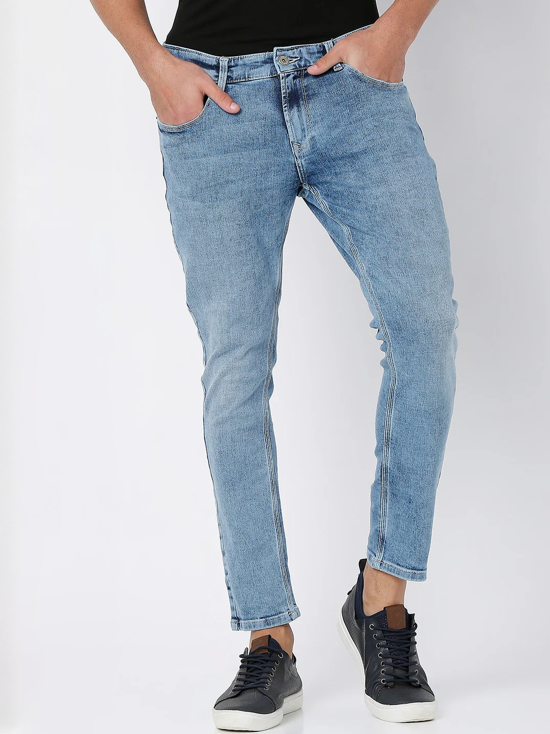 SPYKAR Men Slim Fit Mid-Rise Light Fade Jeans