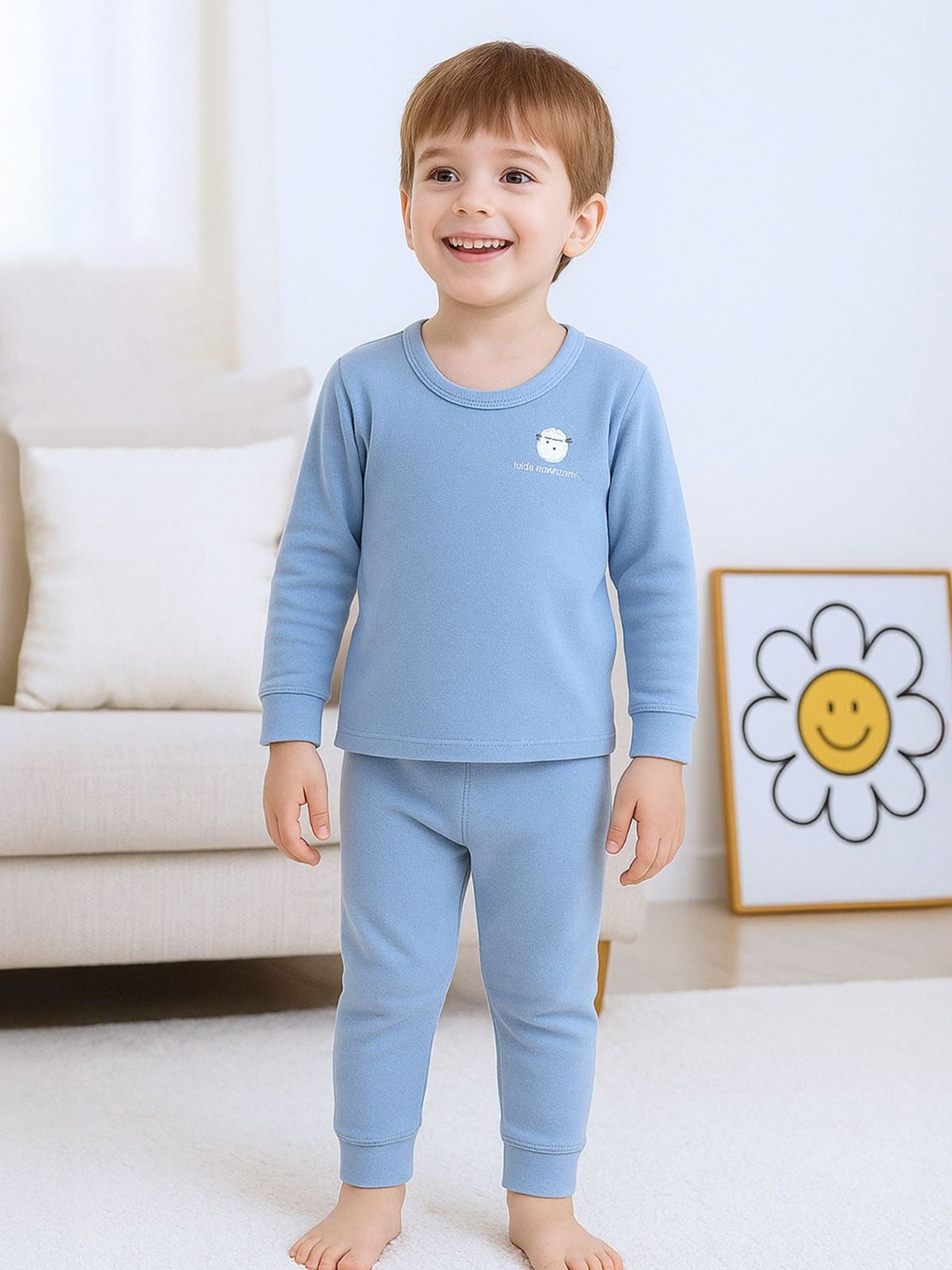 The Little Lookers Kids Printed Wool Thermal Set