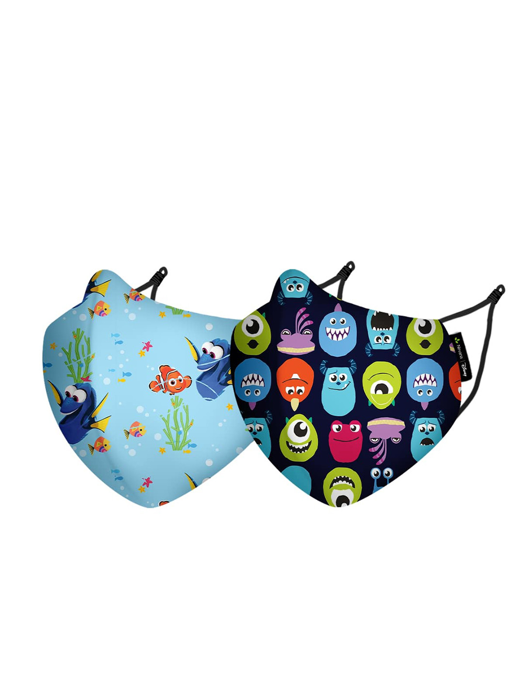 Airific Unisex Pack of 2 Monster & Nemo Face Mask