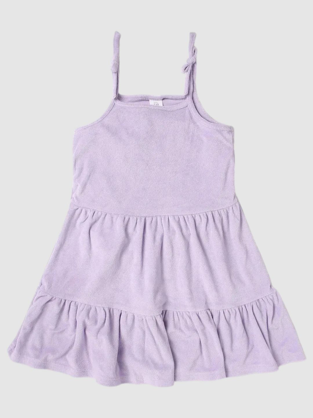 GAP Girls Pure Cotton Shoulder Strap Spaghetti Tiered Dress