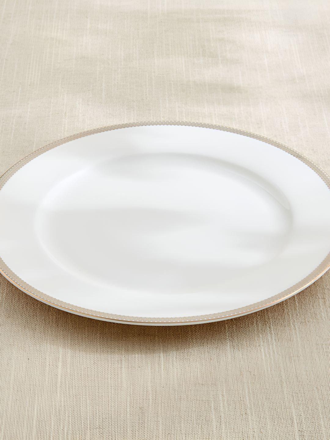 Home Centre Altius Gris White Printed Matte Plate