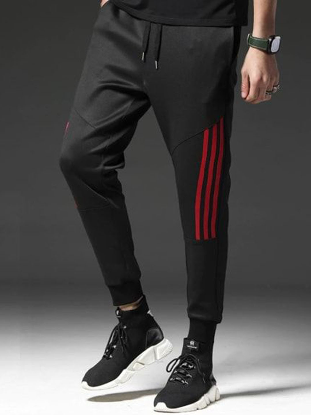 VasanMen Men Midi-Rise Sports Track Pants