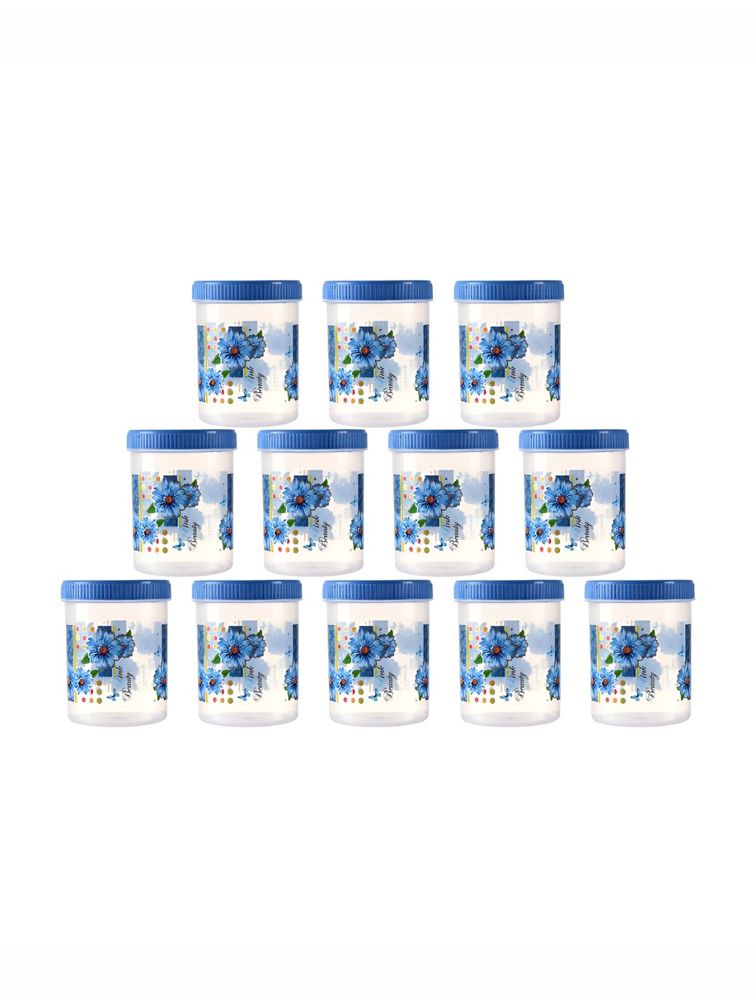 RUBOXA Blue 12 Pieces Storage Containers With Spoons - 500ml
