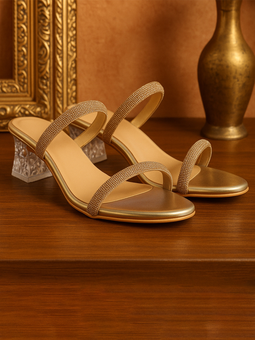 BLINDER Women Embellished Block Sandals