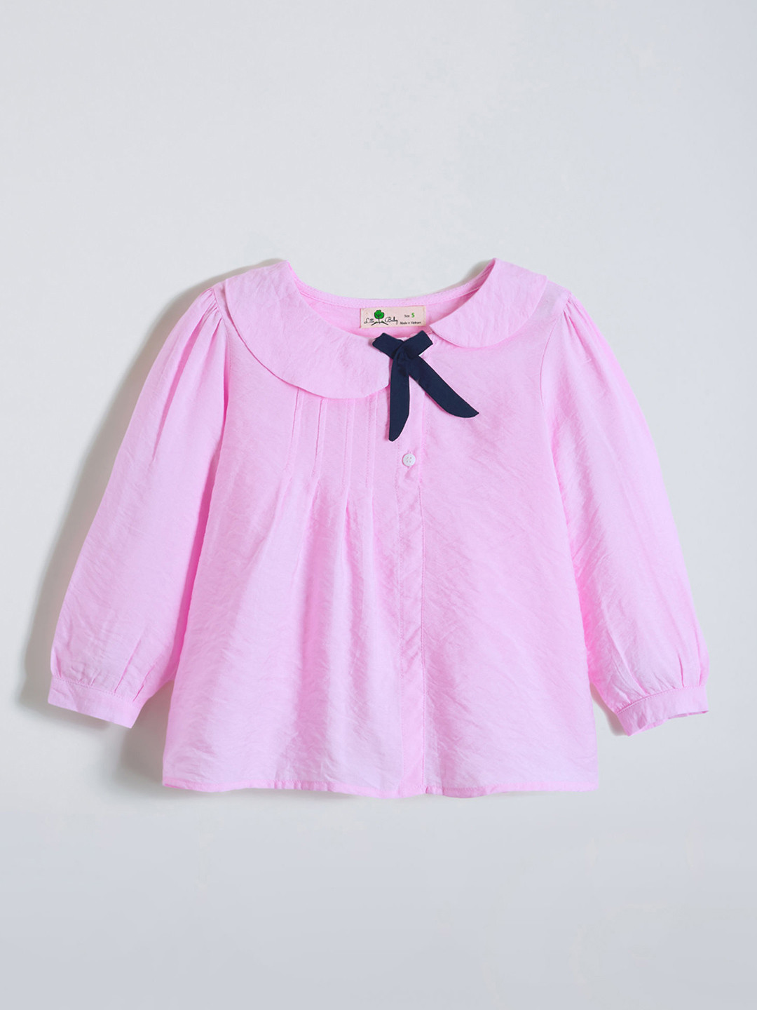 Hopscotch Kids-Girls Purple Cotton Blend Solid Tops