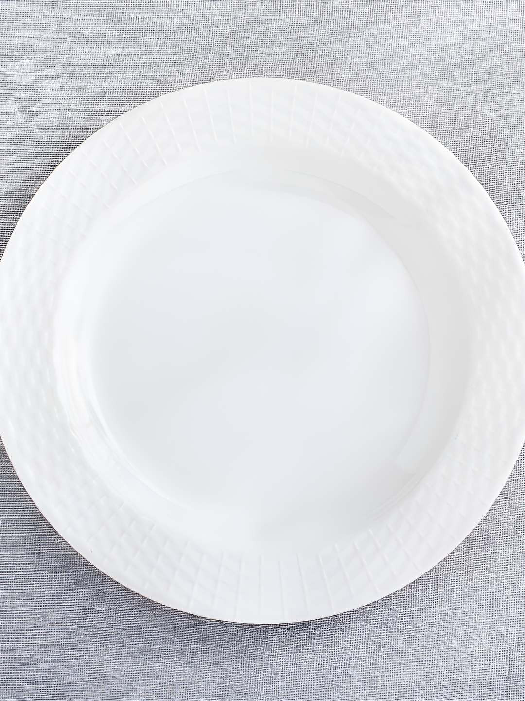 Home Centre Meadows Opulence White Melamine Matte Plate
