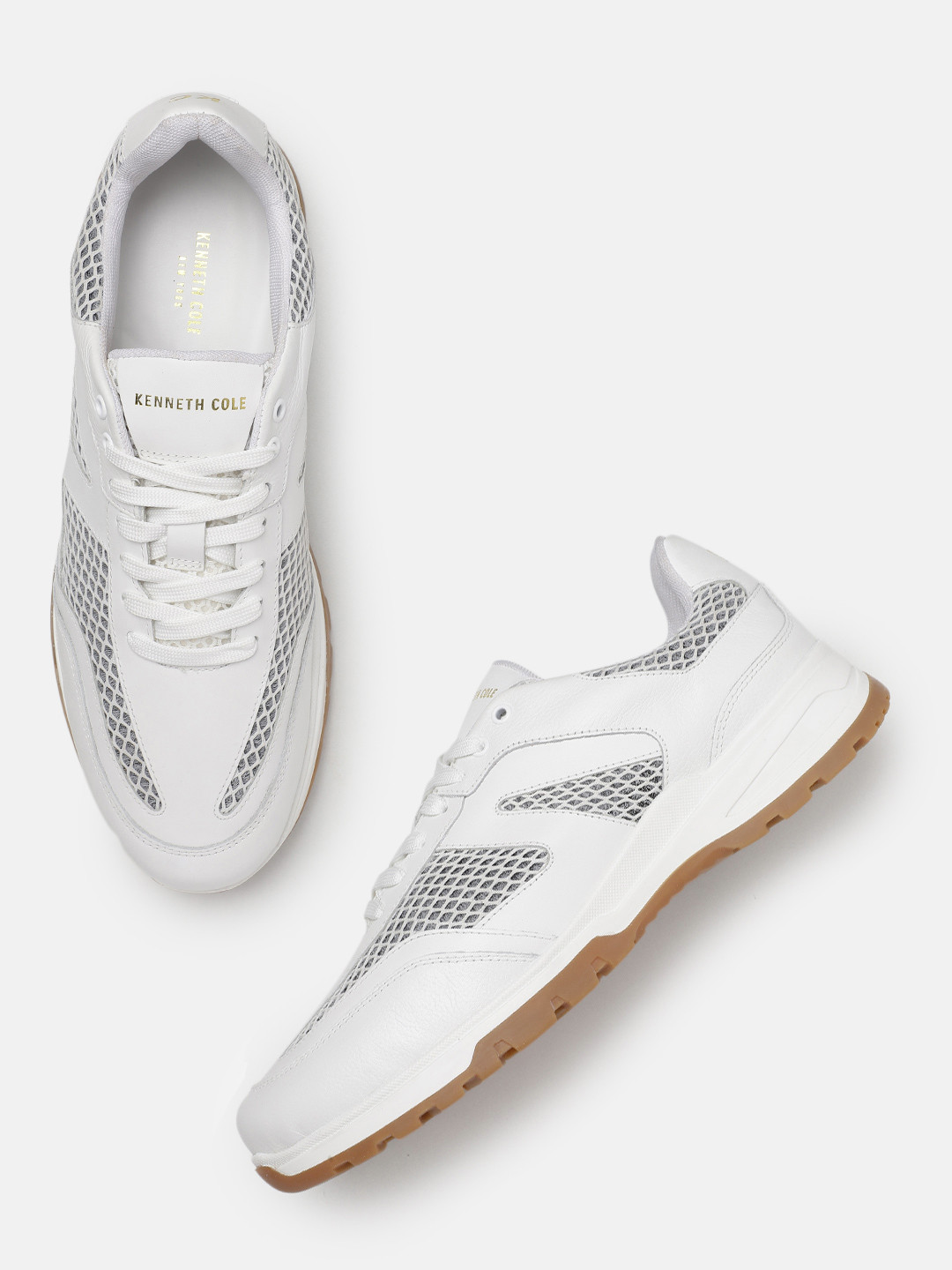 Kenneth Cole Men Leather Sneakers