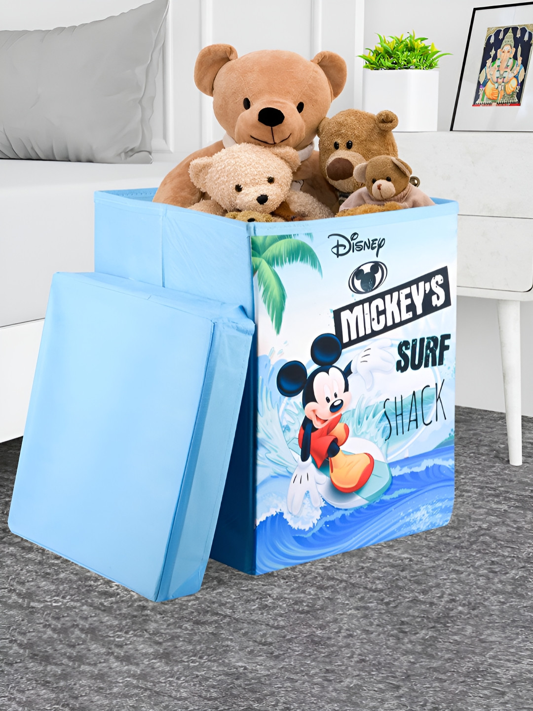Aura Blue & White Disney Mickey Surf Multi-Utility Organisers With Lid
