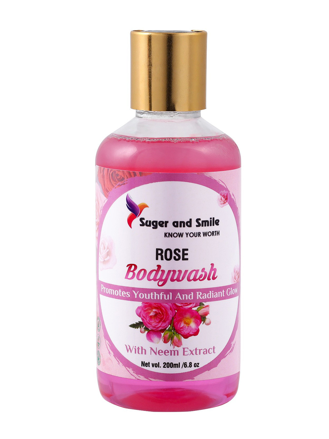 SUGER AND SMILE Rose Body Wash With Neem Extract - 200 ml