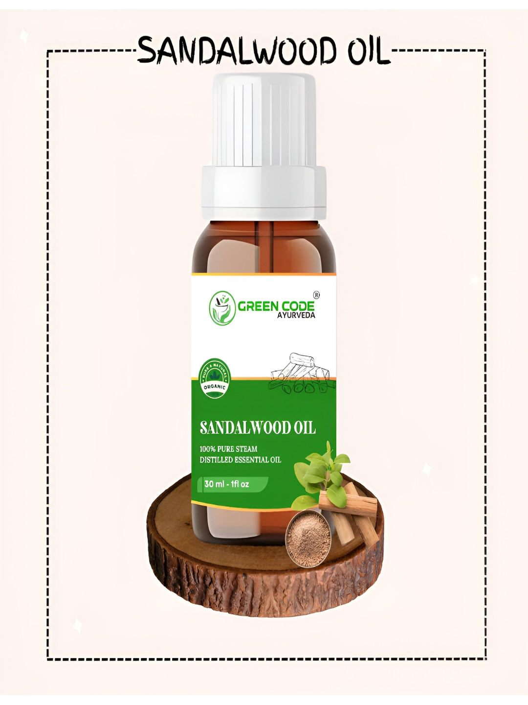 GREEN CODE AYURVEDA Sandalwood Essential Oil - 30 ml