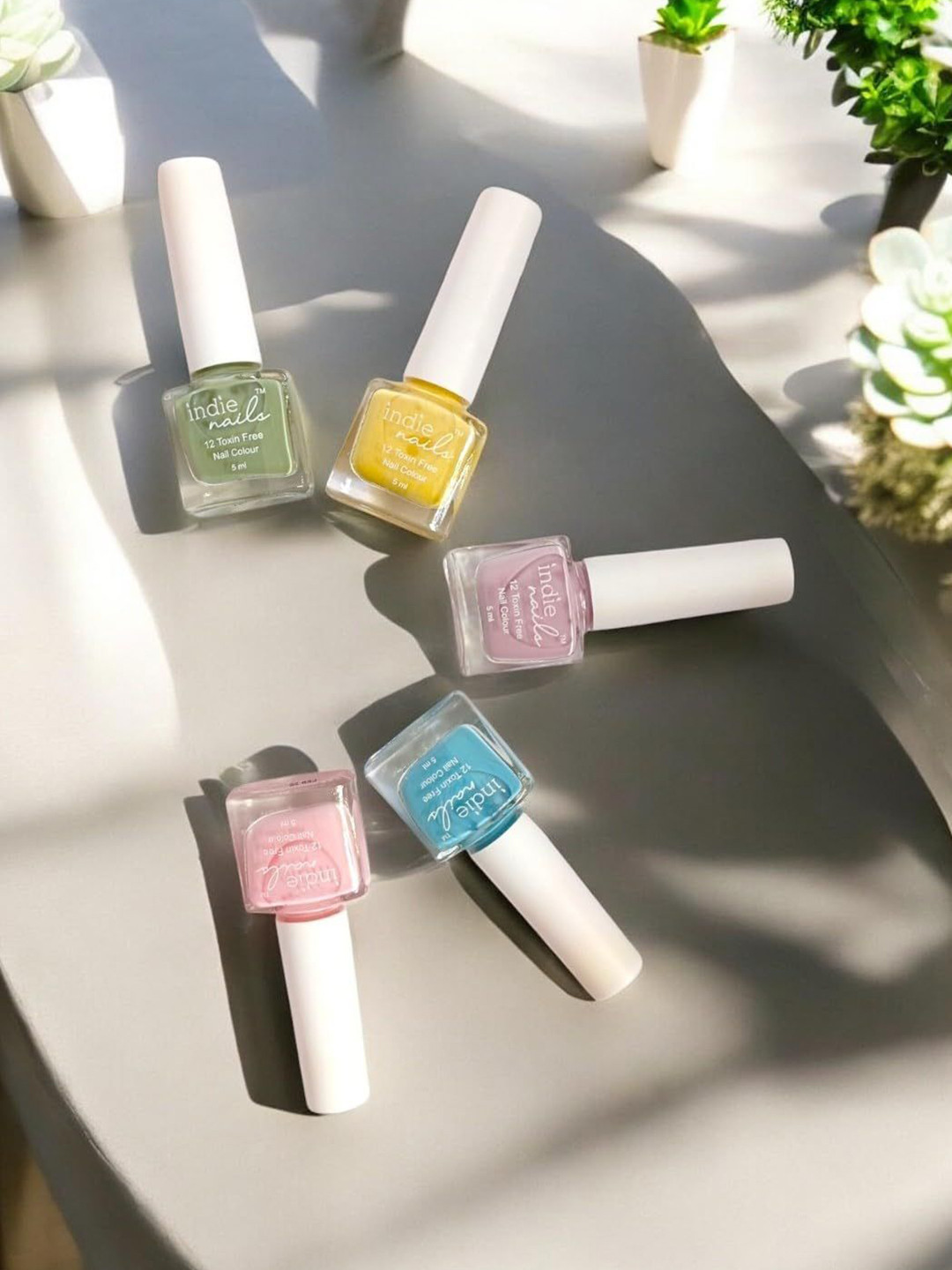Indie Nails Women Pack of 5 Metallic Nail Polish