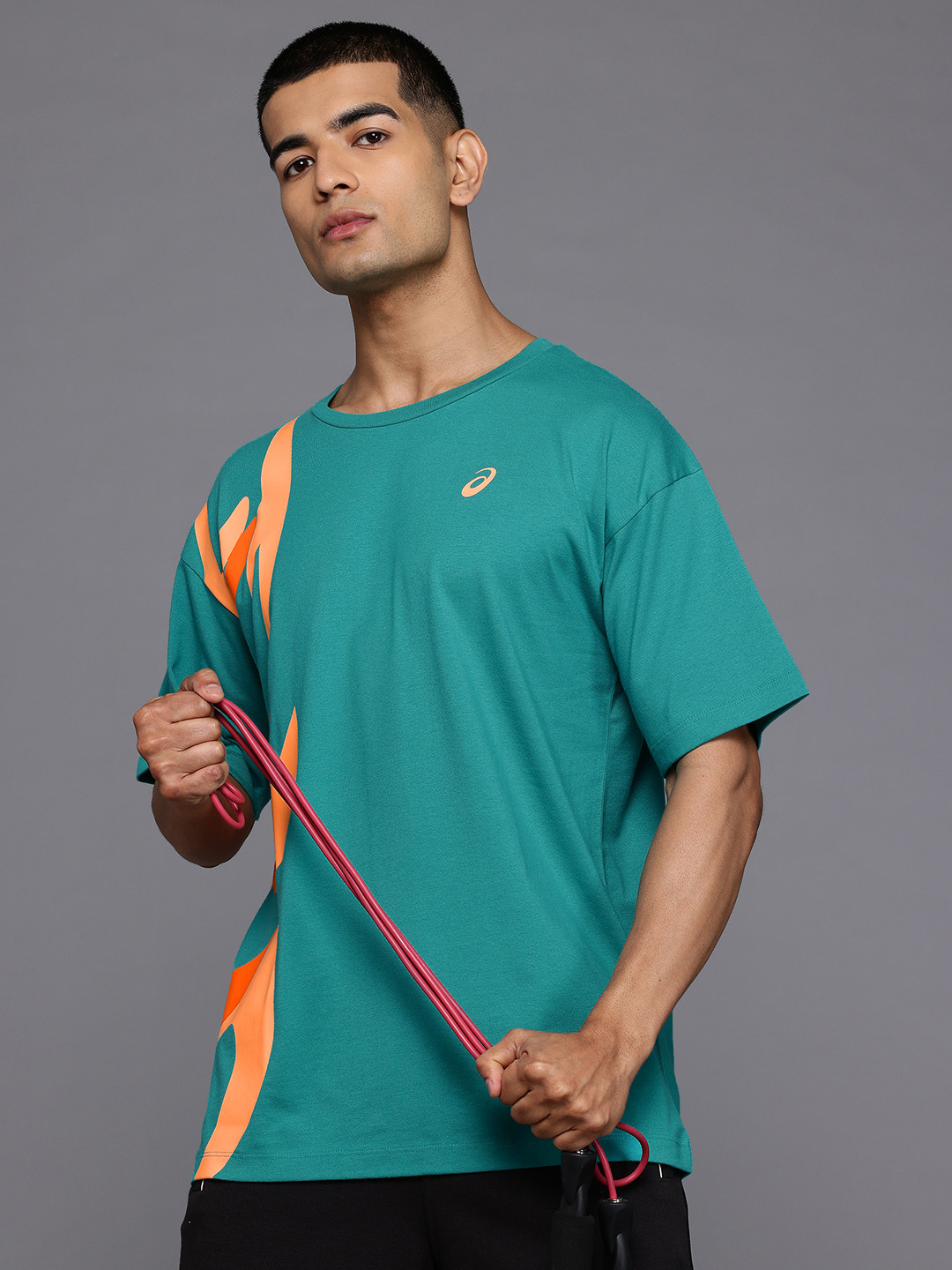 ASICS Seasonal Graphics Printed Drop-Shoulder Sleeves Training T-shirt