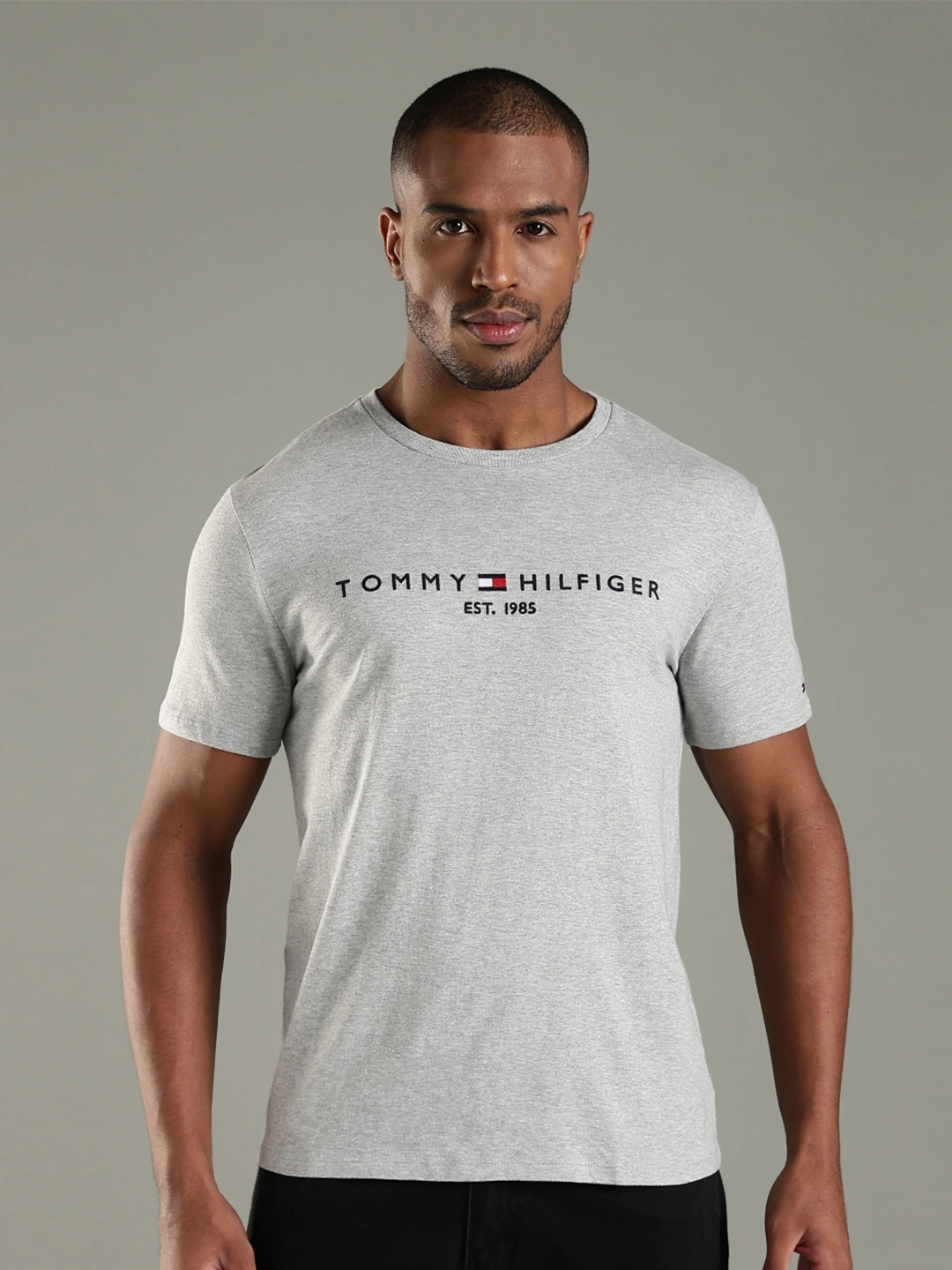 Tommy Hilfiger Men Solid Round Neck Cotton T-shirt