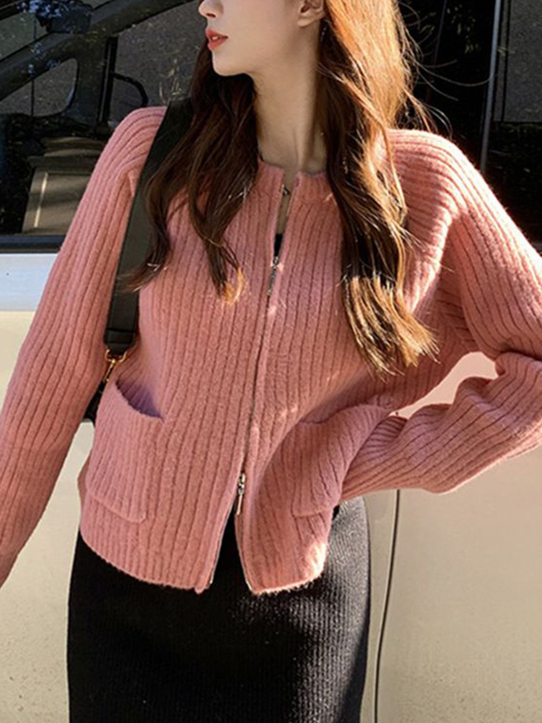 StyleCast Women  Long Sleeves Round Neck Ribbed Sweaters