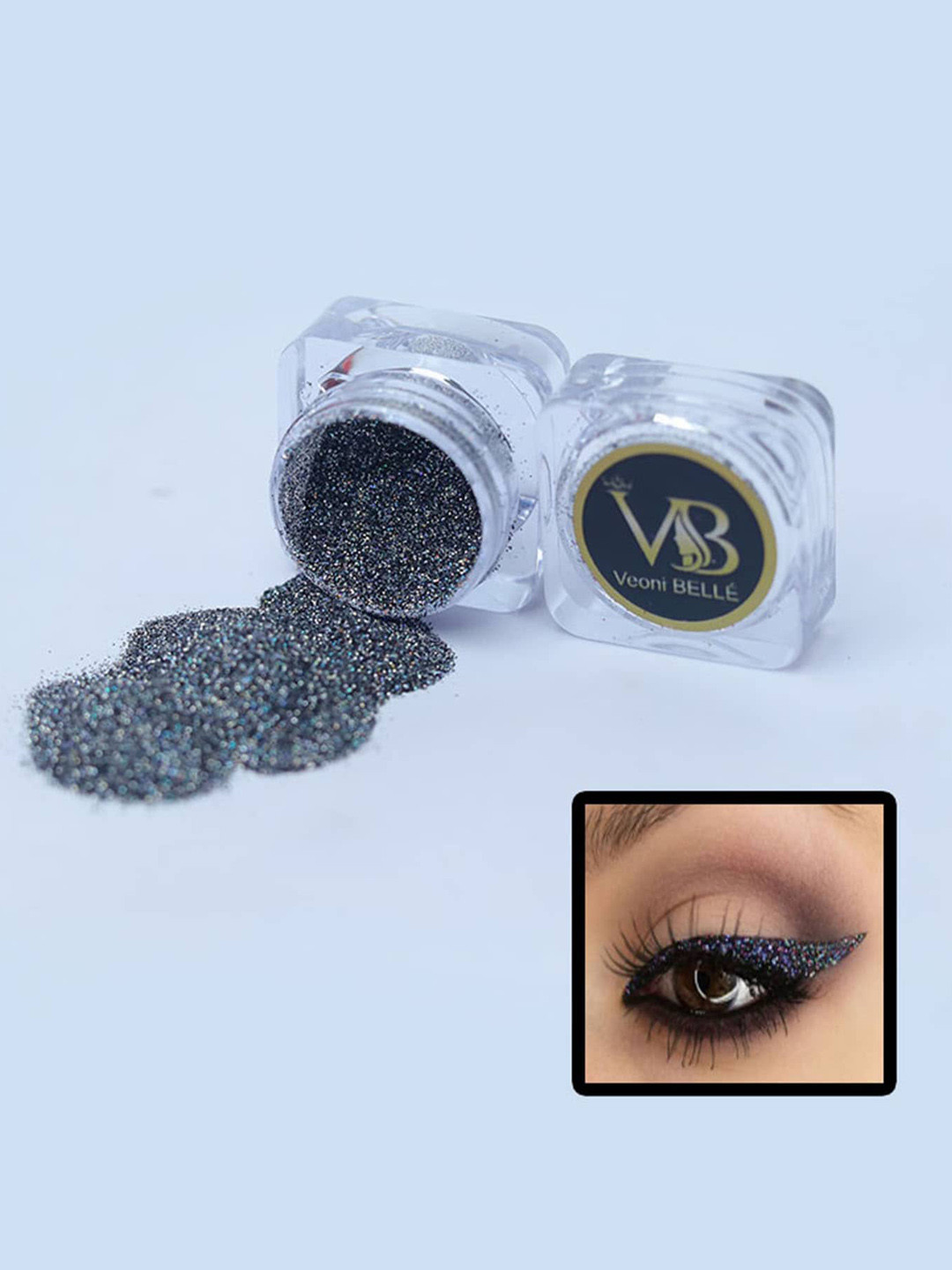 Veoni BELLE Holographic Ultra Fine Iridescent Laser Glitter Eyeshadow-Diamond Starlit