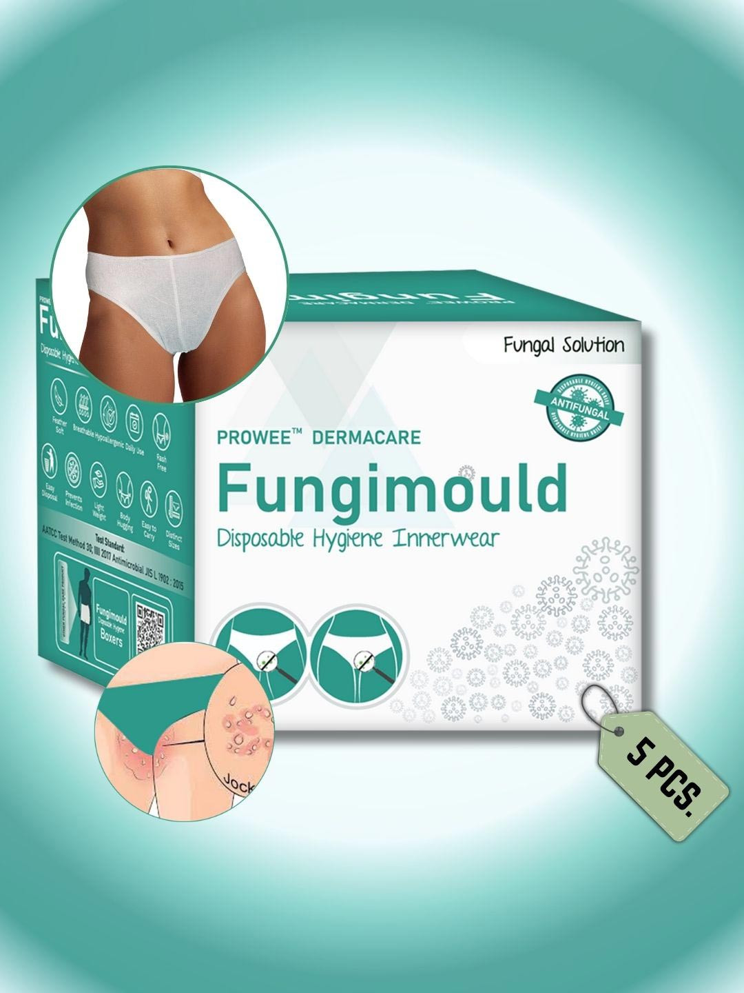 Prowee 5 Pcs Fungimould Dermacare Panty to Prevent UTI & Rashes
