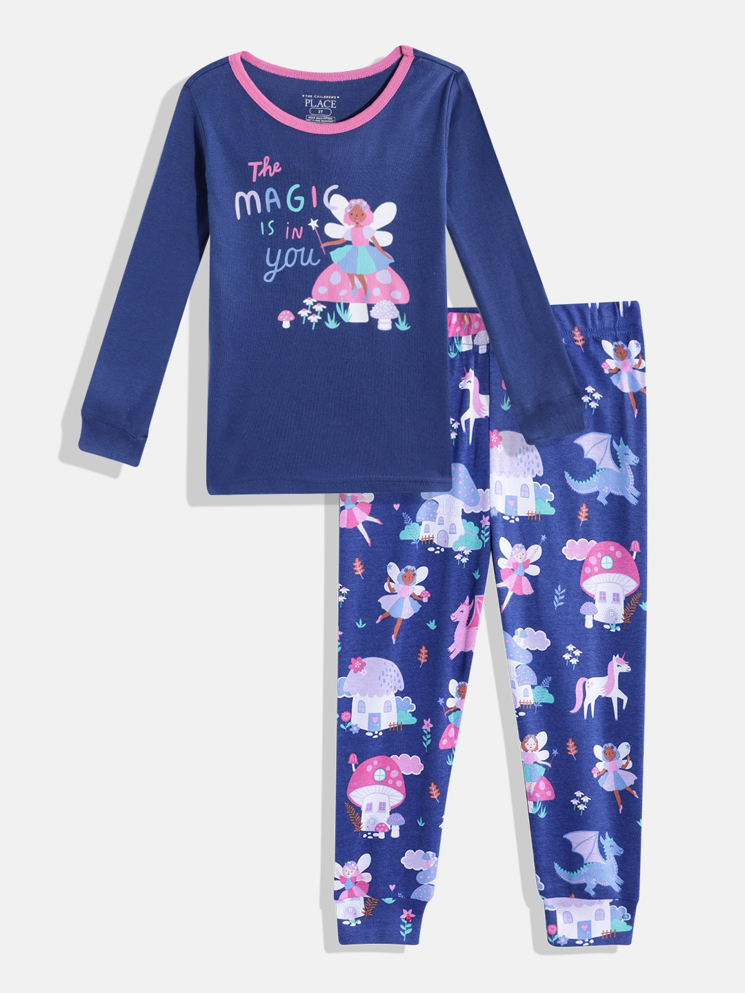 THE CHILDREN'S PLACE Girls Printed Night Suit 3055281