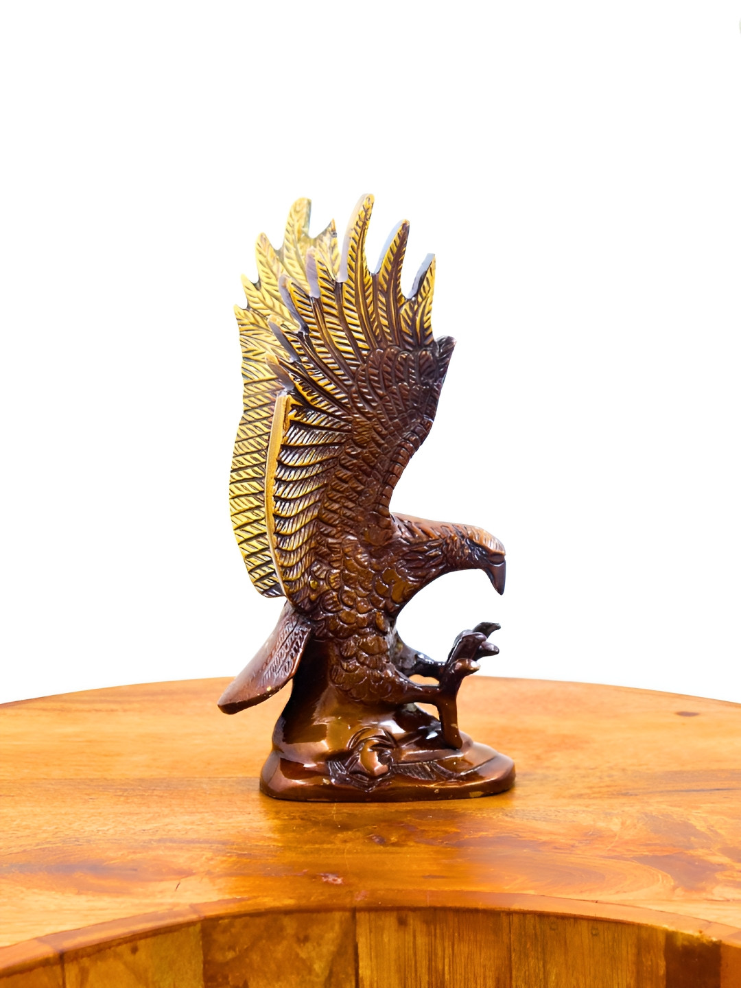INTERNATIONAL GIFT Copper-Toned Eagle With Spread Wings Figurine Showpiece