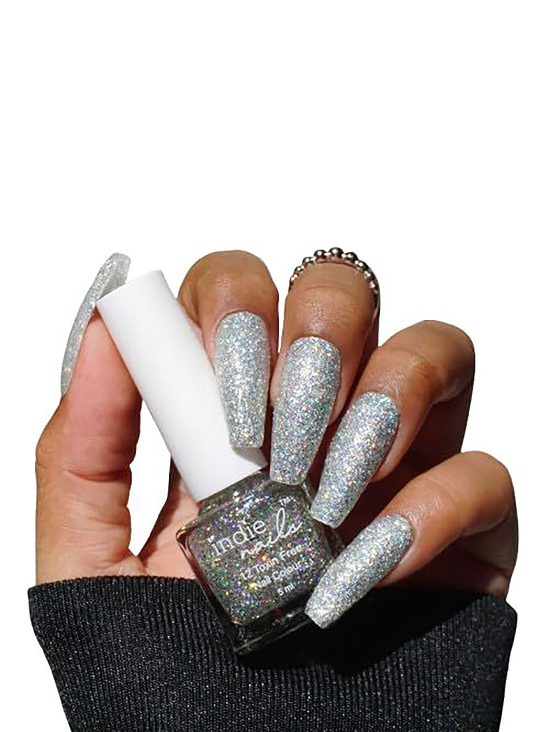 Indie Nails Nail Polish Silver Disco Night