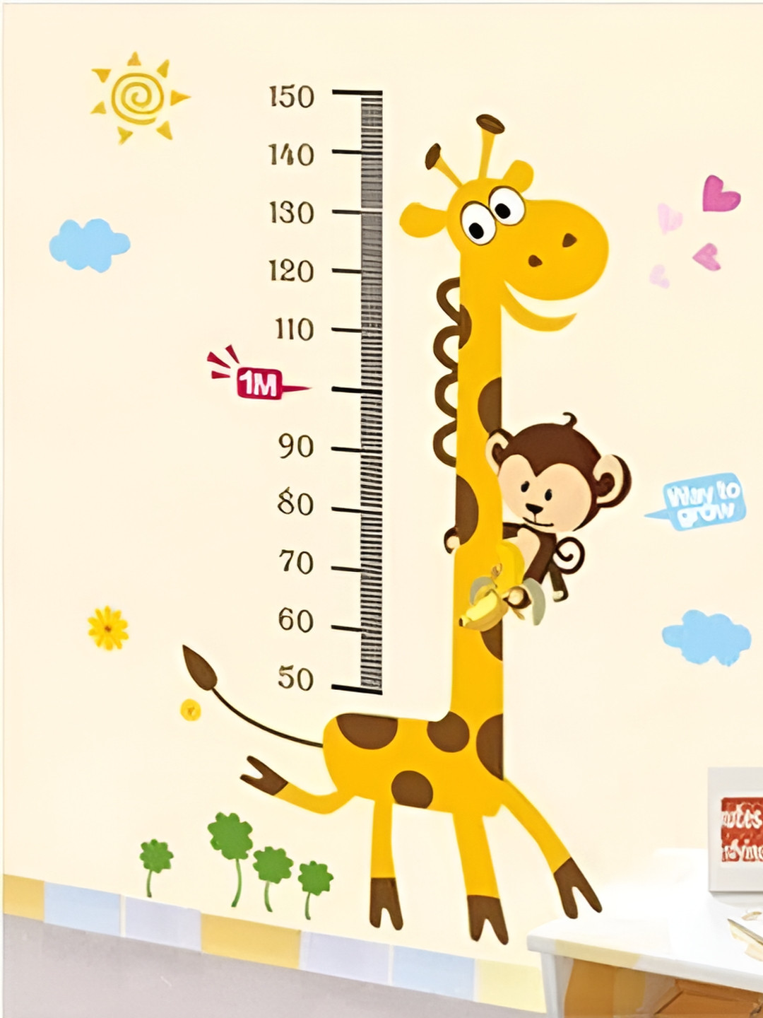 WOLPIN Orange-Colored & Brown Giraffe Printed Wallpaper