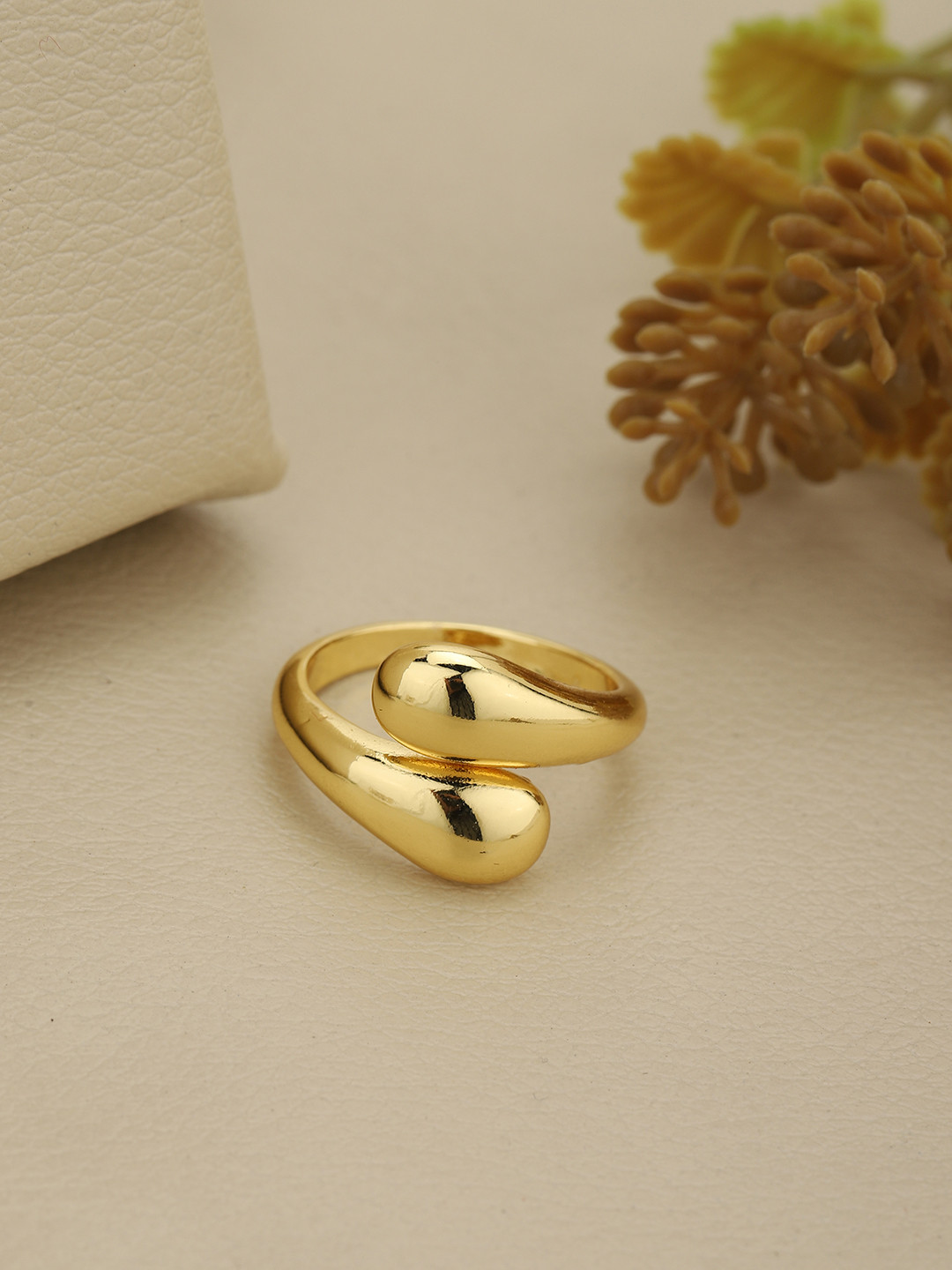 Gold Plated Statement Adjustable Ring