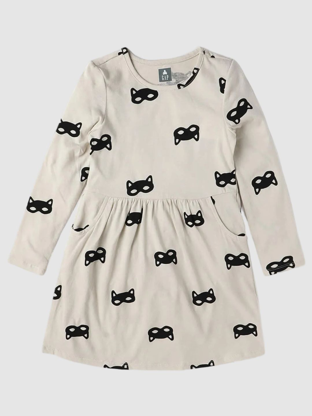 GAP Girls Cartoon Print Organic Cotton Round Neck A-Line Dress