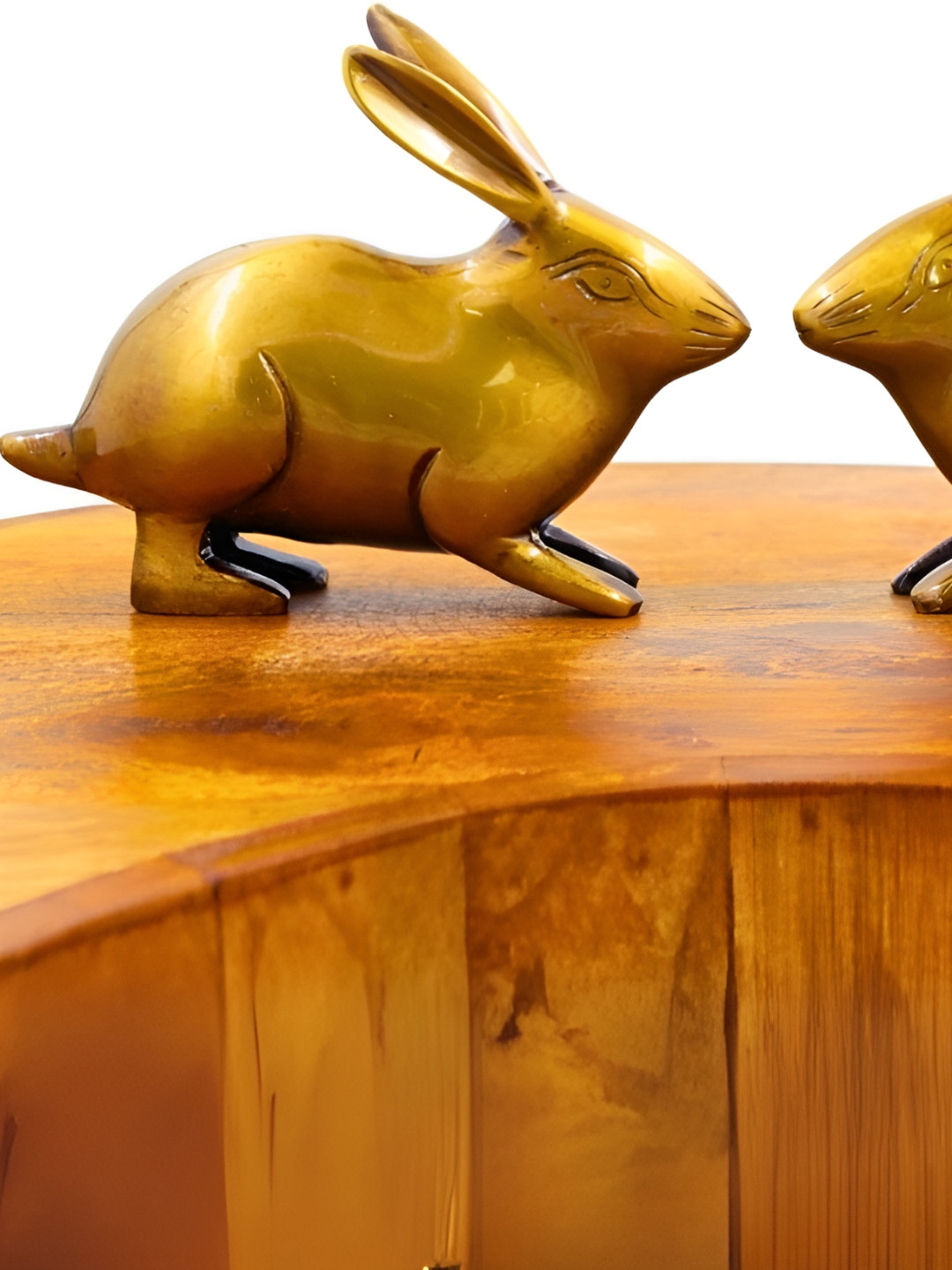 INTERNATIONAL GIFT Copper-Toned & Brown Rabbit Figurine Showpiece