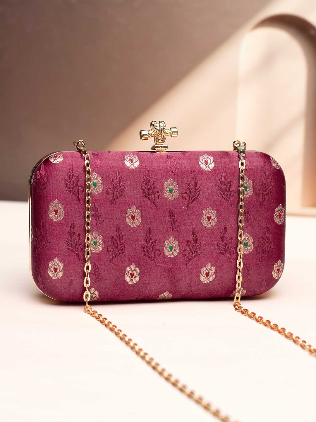 ARTKLIM Embroidered Box Clutch