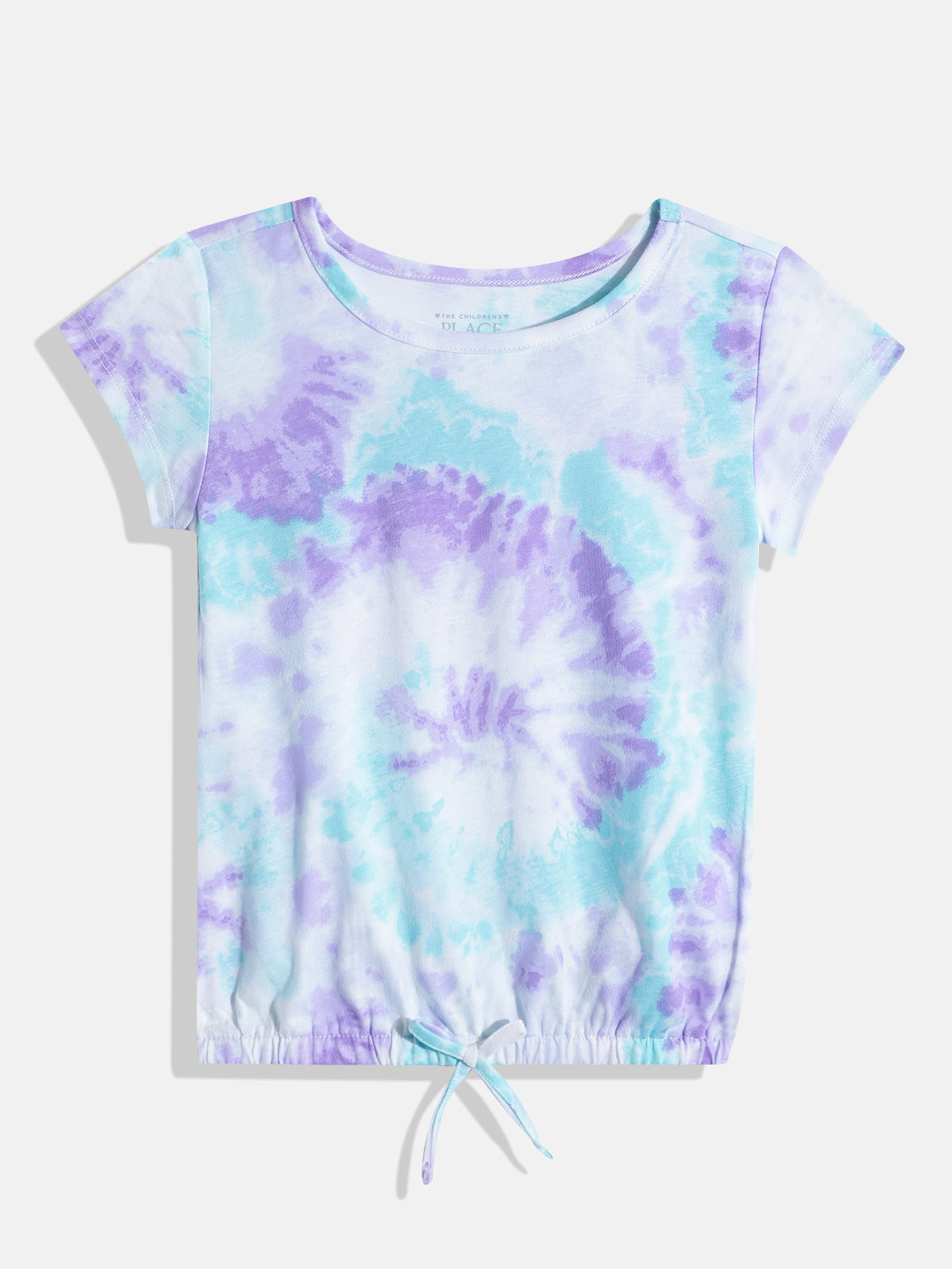 THE CHILDREN'S PLACE Girls Tie and Dye Top with Bow Detail