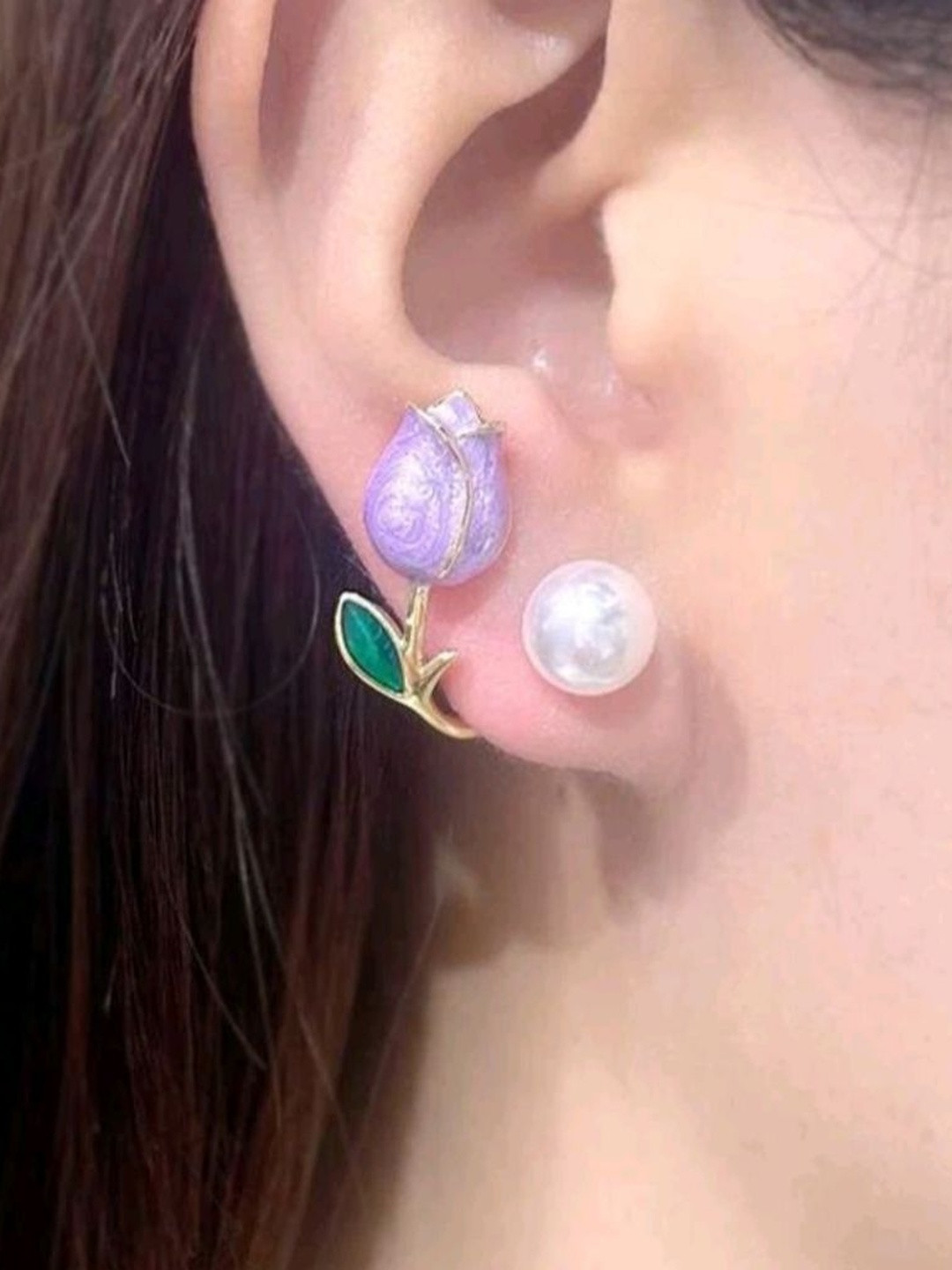 I Style Right Unisex Purple Earrings